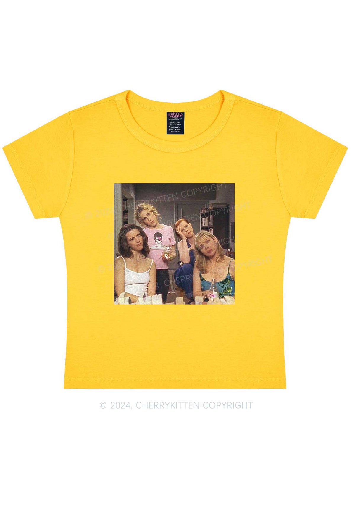 Girl Puzzled Y2K Baby Tee Cherrykitten