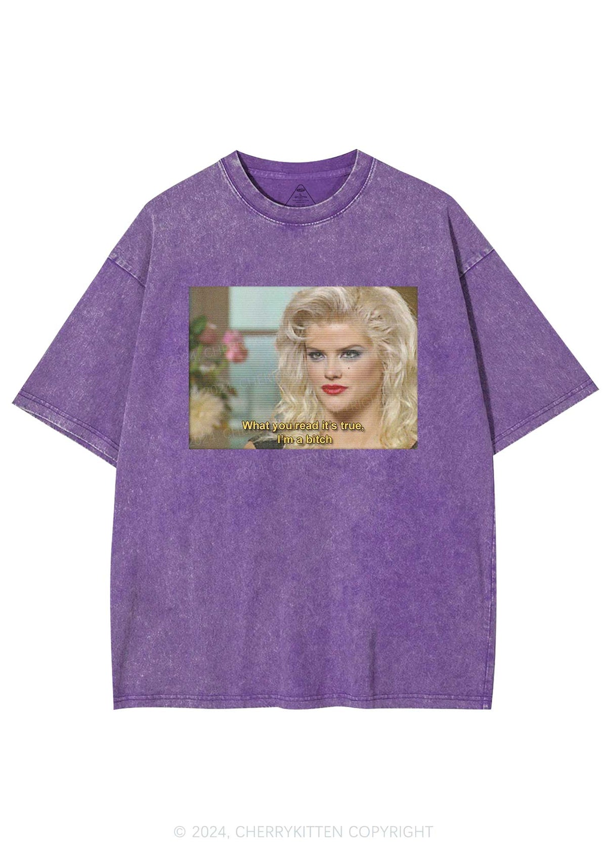 I'm A Bxxch Y2K Washed Tee Cherrykitten
