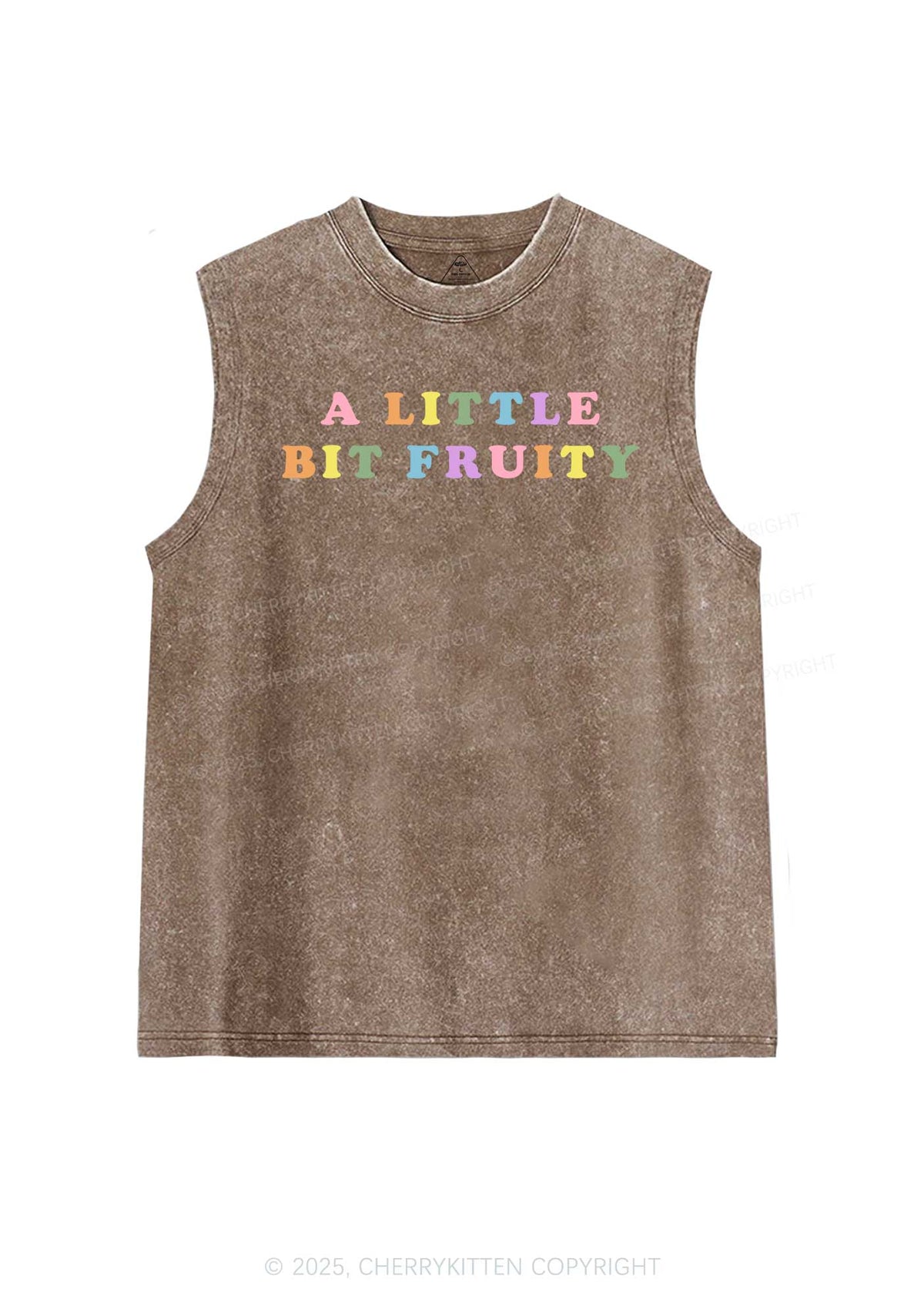 Bit Fruity Pride Y2K Washed Muscle Tank Cherrykitten