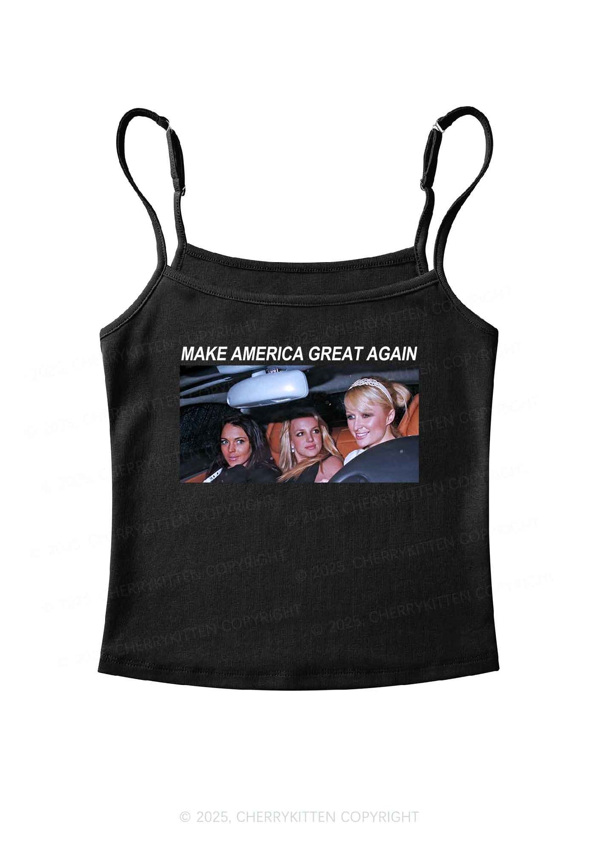 Make America Great Y2K Spaghetti Strap Cami Cherrykitten
