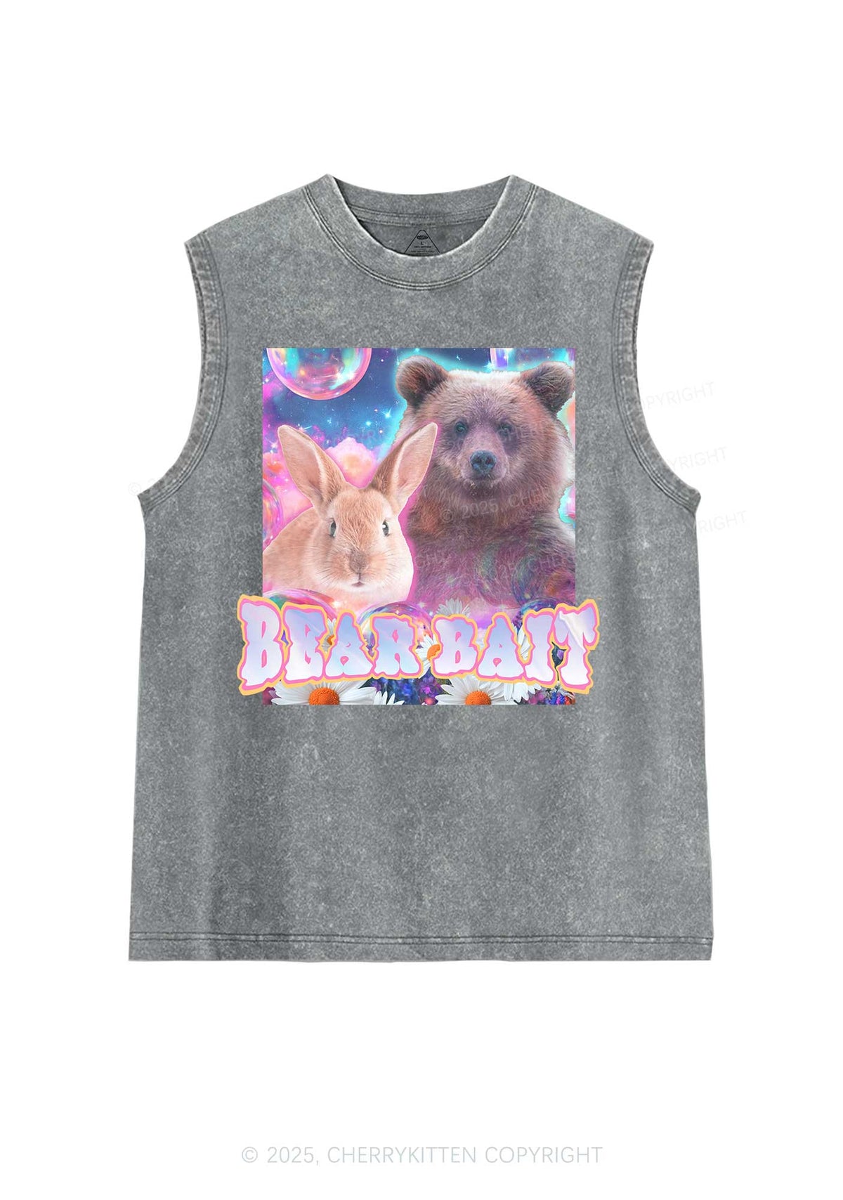 Bear Bait Pride Y2K Washed Muscle Tank Cherrykitten