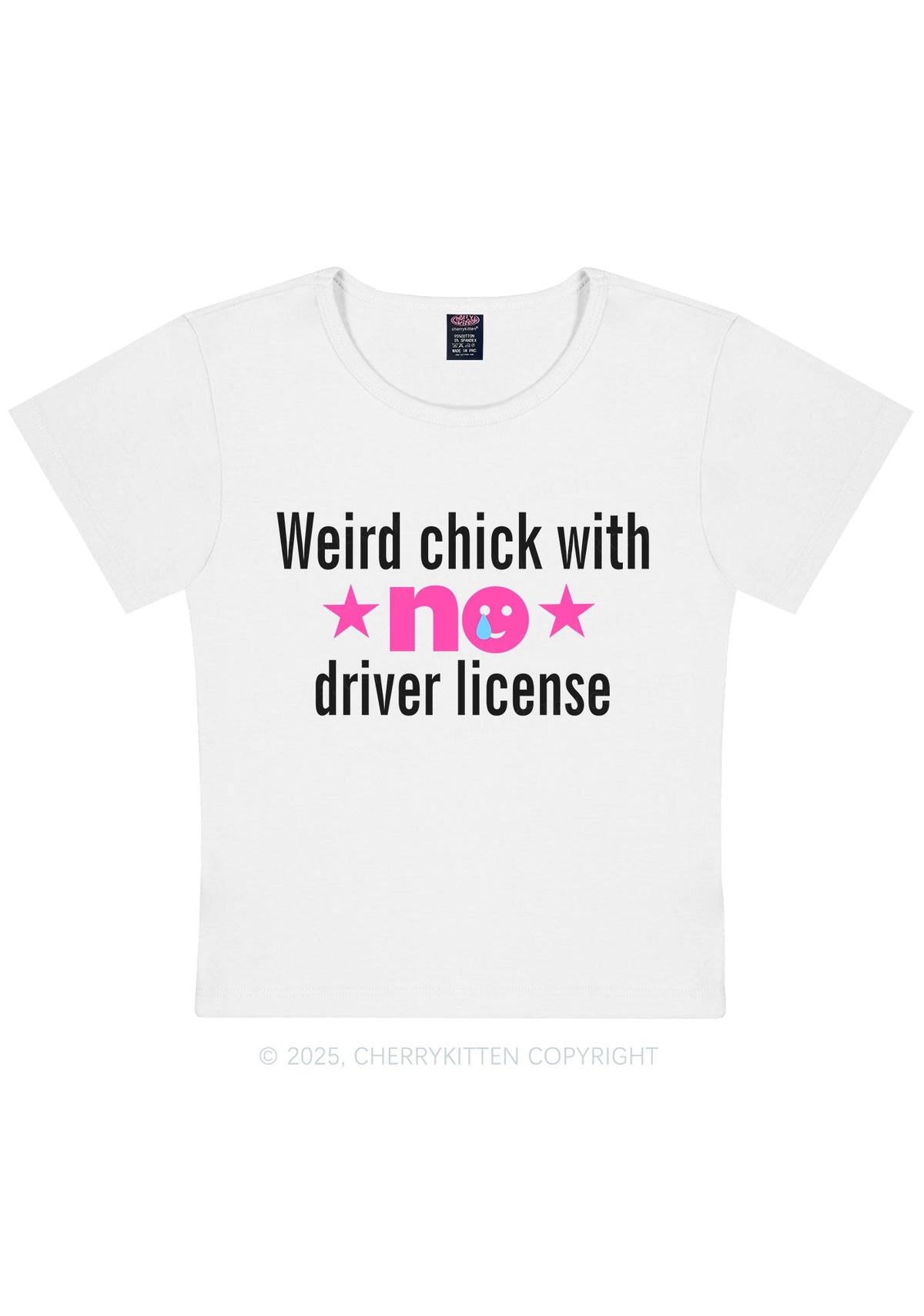 Weird Chick Y2K Baby Tee Cherrykitten