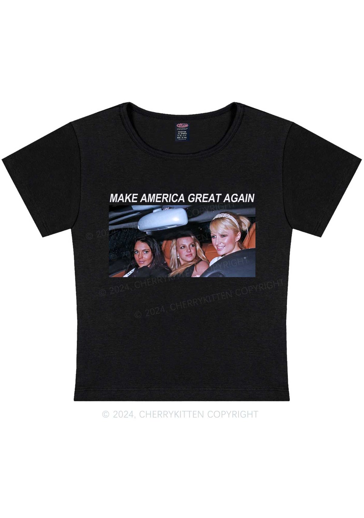 Make America Great Y2K Baby Tee Cherrykitten