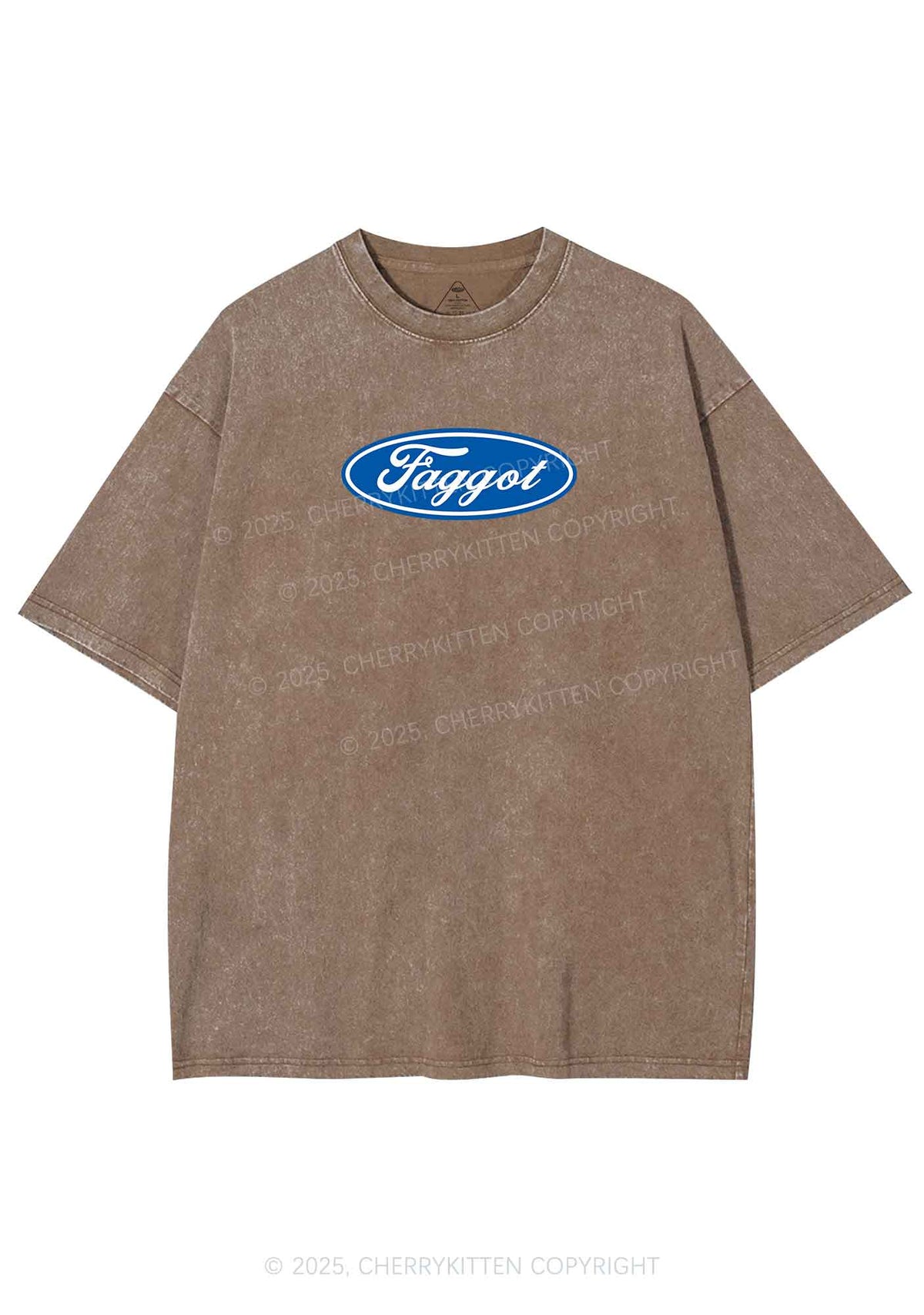 Faggot Pride Y2K Shirts Washed Tee Cherrykitten
