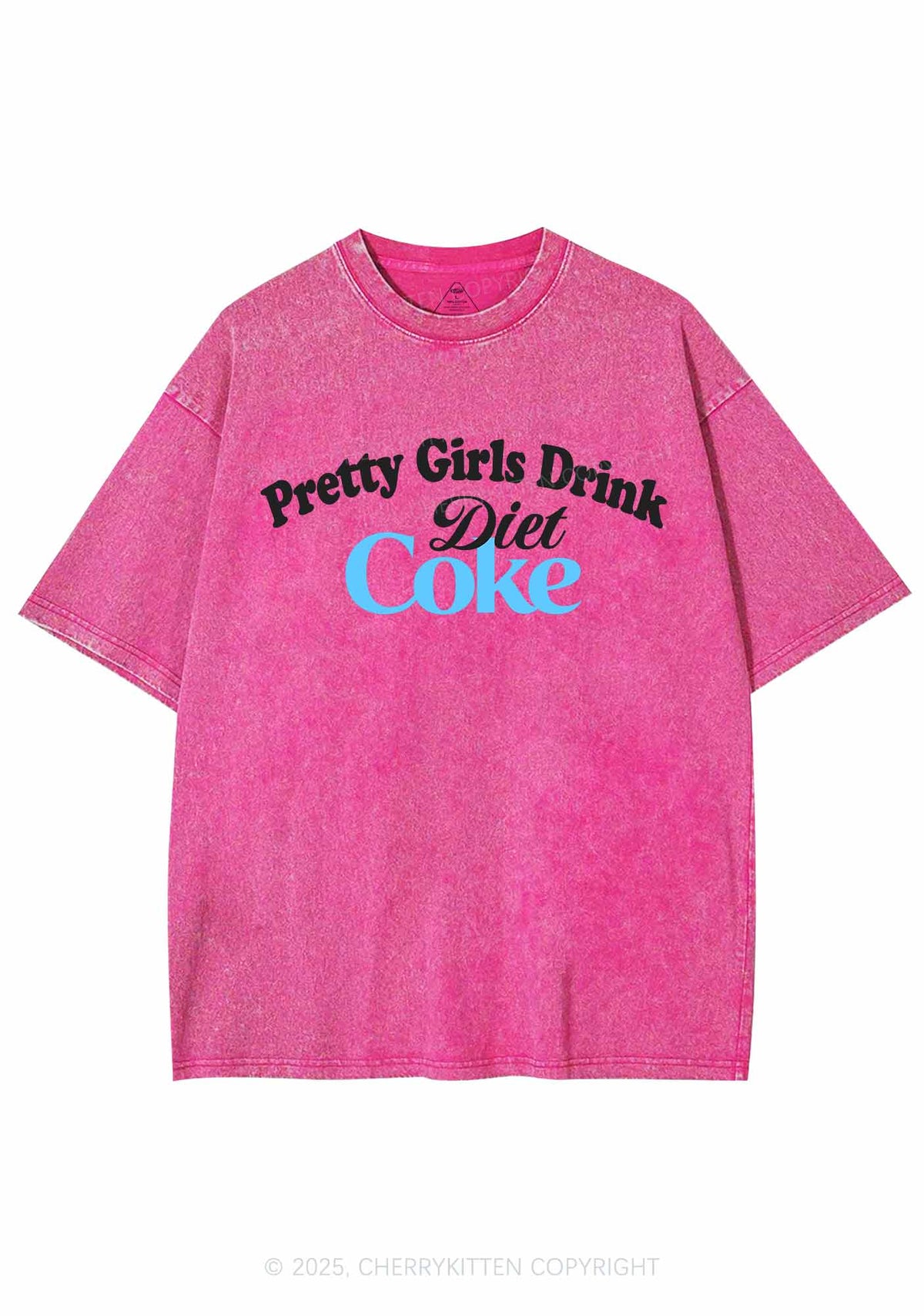 Pretty Girls Drink Diet Cola Y2K Washed Tee Cherrykitten