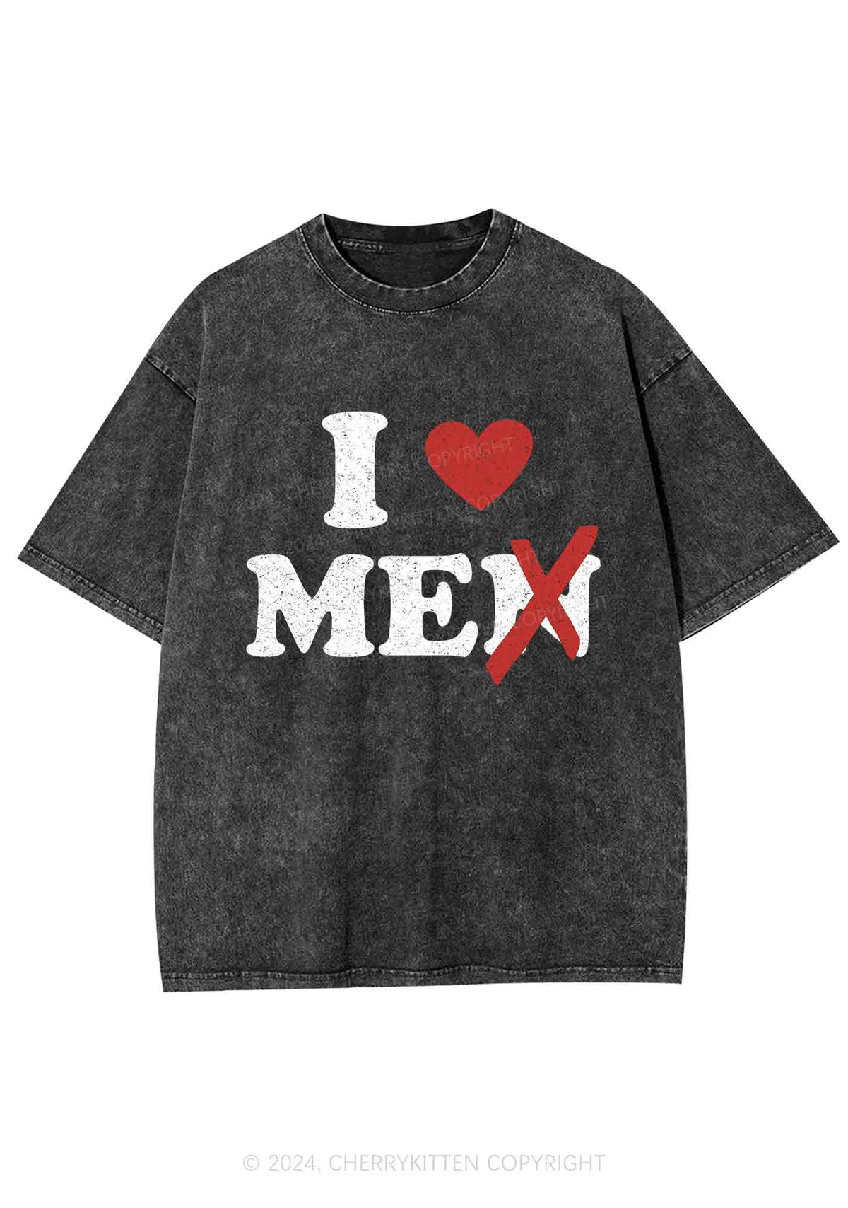 Love Me Not Men Y2K Washed Tee Cherrykitten