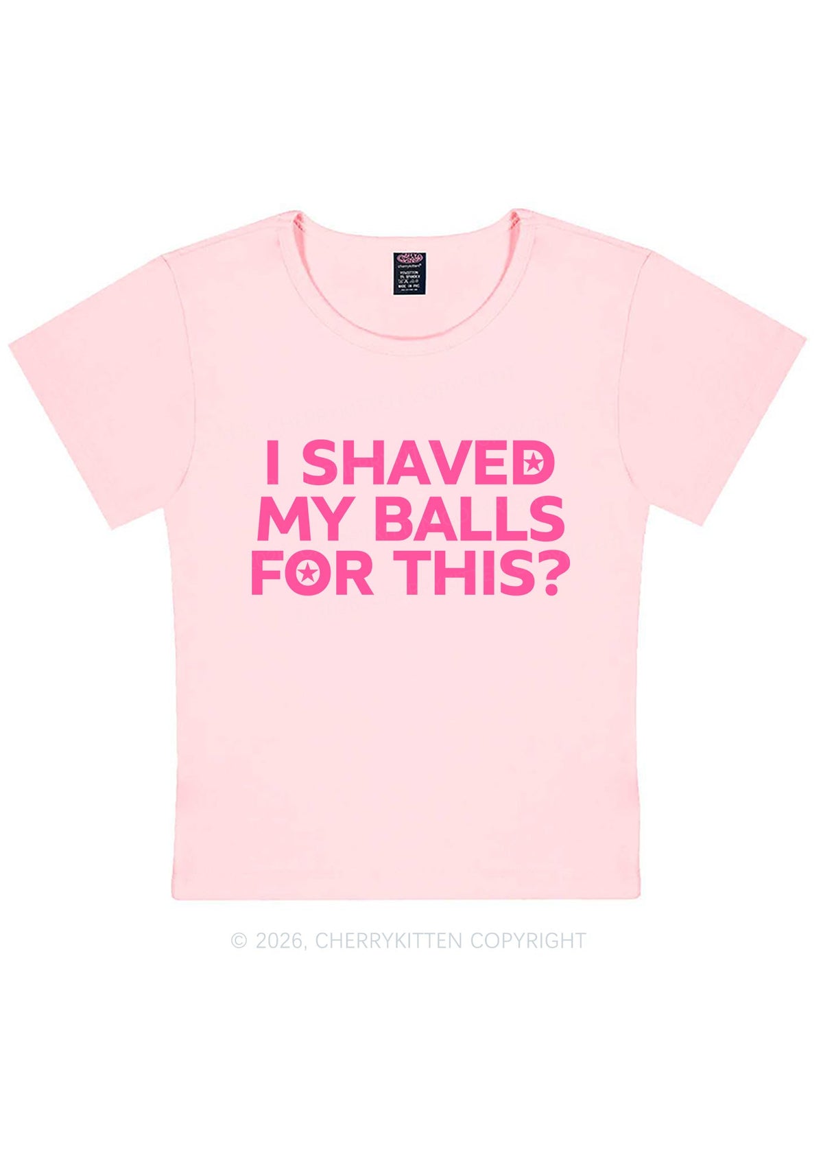 Shaved My Balls For This Y2K Baby Tee Cherrykitten