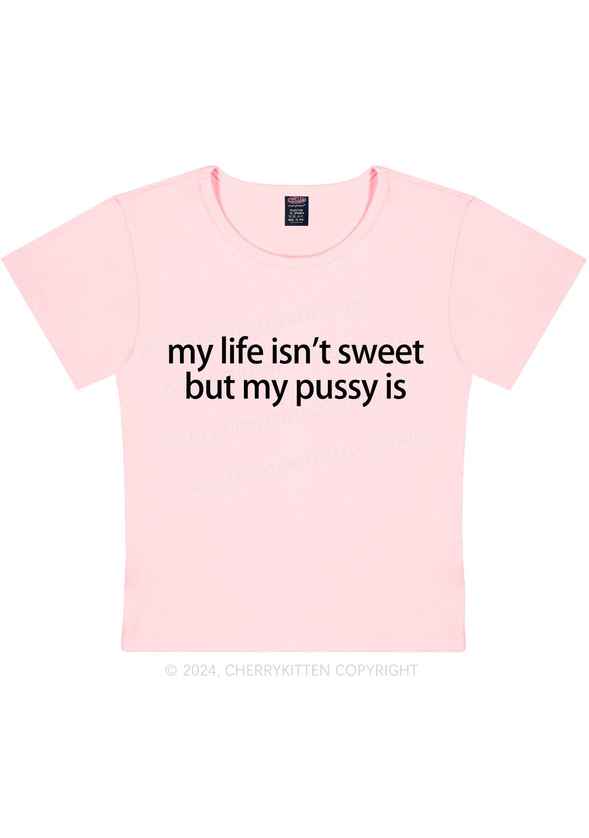 My Life Isn't Sweet Y2K Baby Tee Cherrykitten