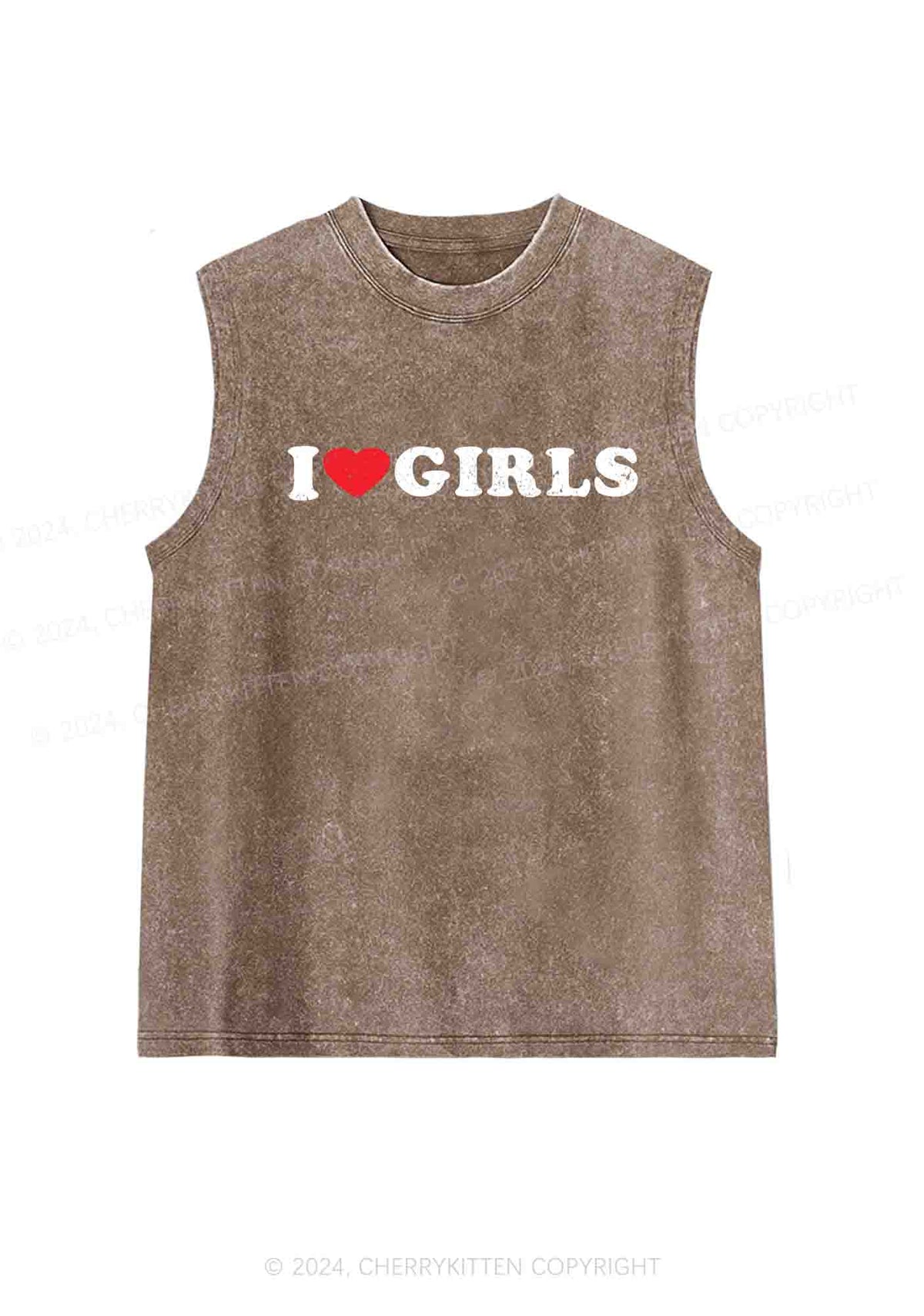I Love Girls Y2K Washed Tank Cherrykitten