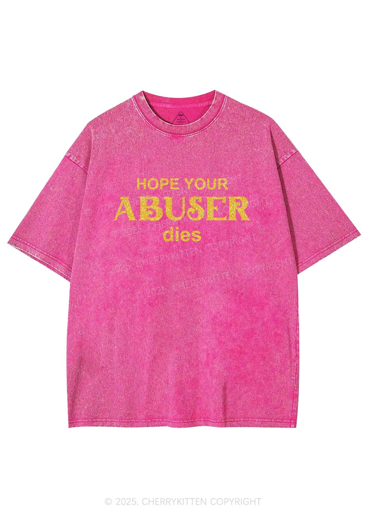 Glitter Abuser Dies Y2K Shirts Washed Tee Cherrykitten