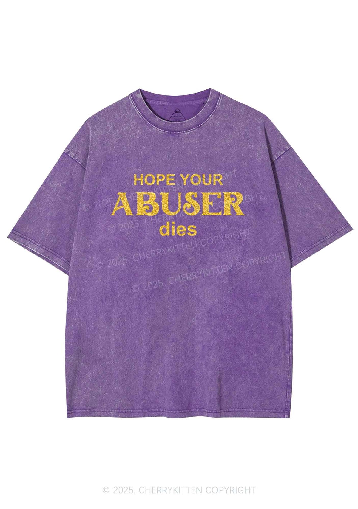 Glitter Abuser Dies Y2K Shirts Washed Tee Cherrykitten