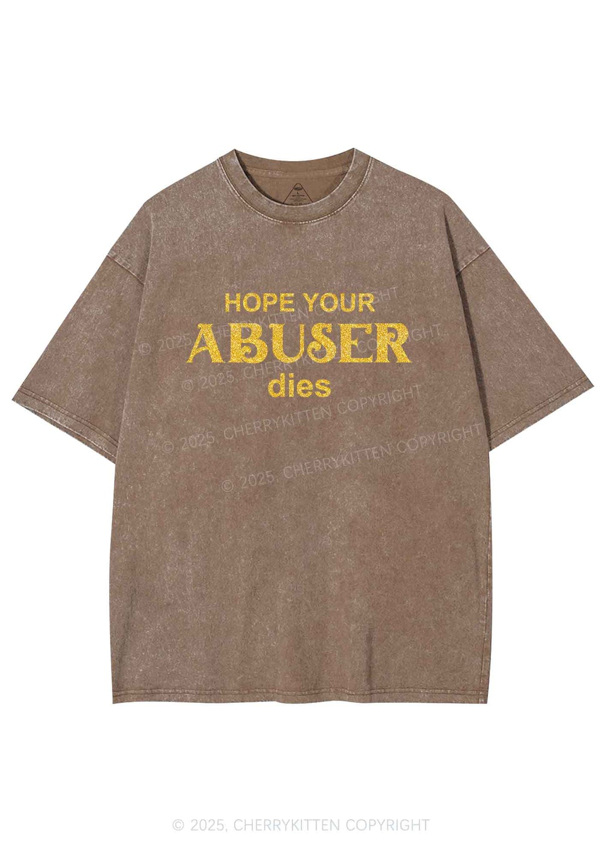 Glitter Abuser Dies Y2K Shirts Washed Tee Cherrykitten