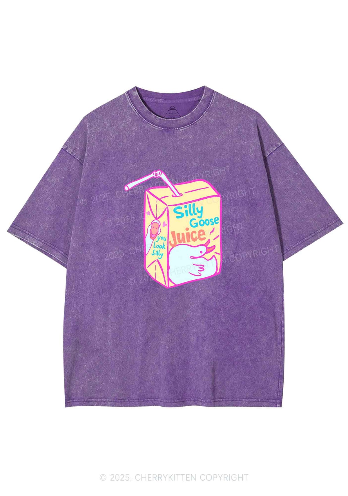 Look Silly Goose Juice Y2K Shirts Washed Tee Cherrykitten