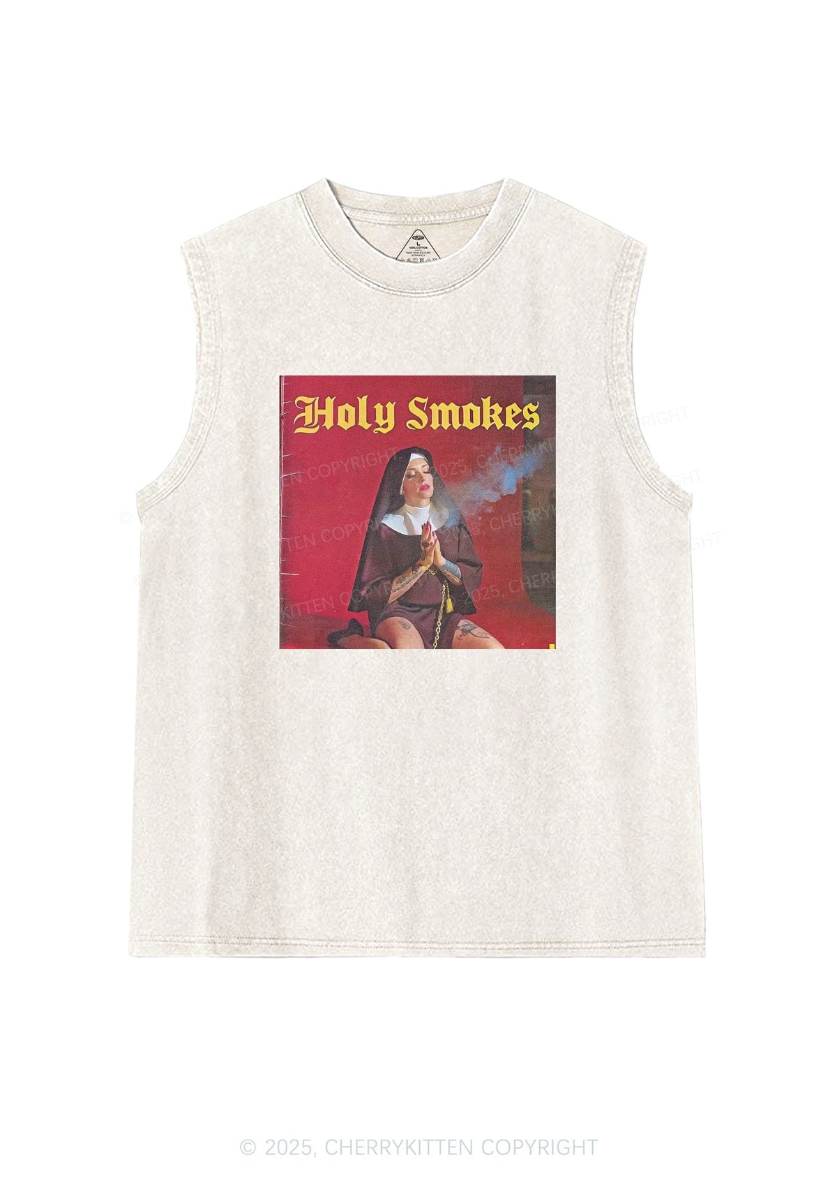 Holy Smokes Y2K Washed Tank Cherrykitten