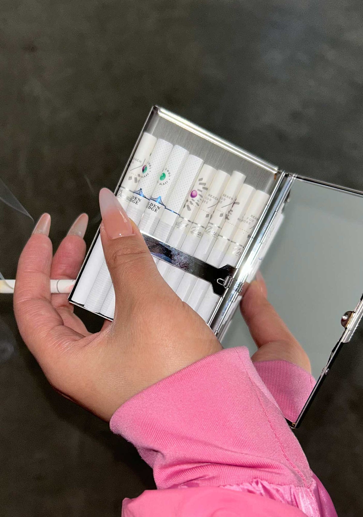 Im Definitely A Lesbian Pride Y2K Mirror Cigarette Case Cherrykitten