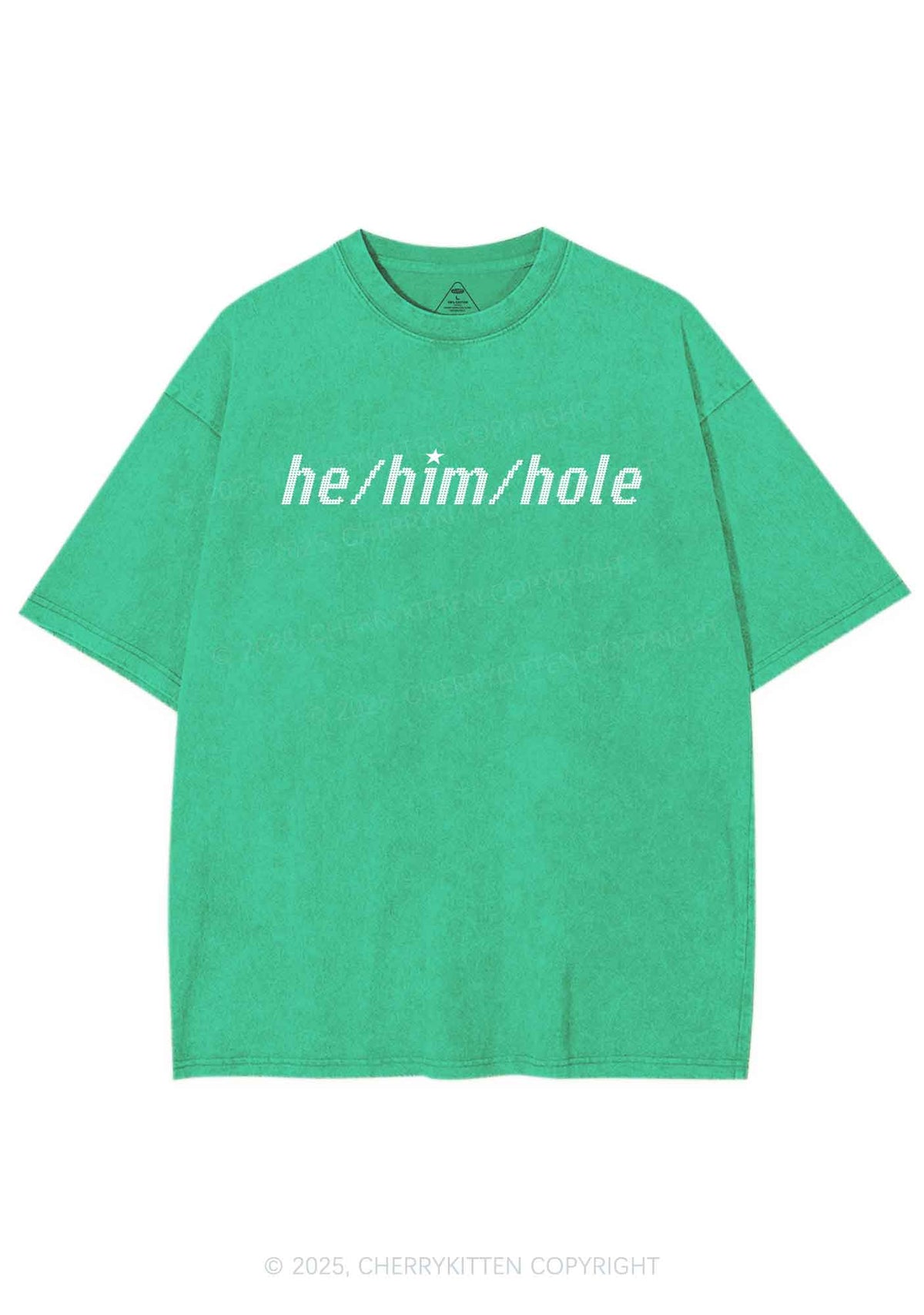 He Him Hole Pride Y2K Shirts Washed Tee Cherrykitten