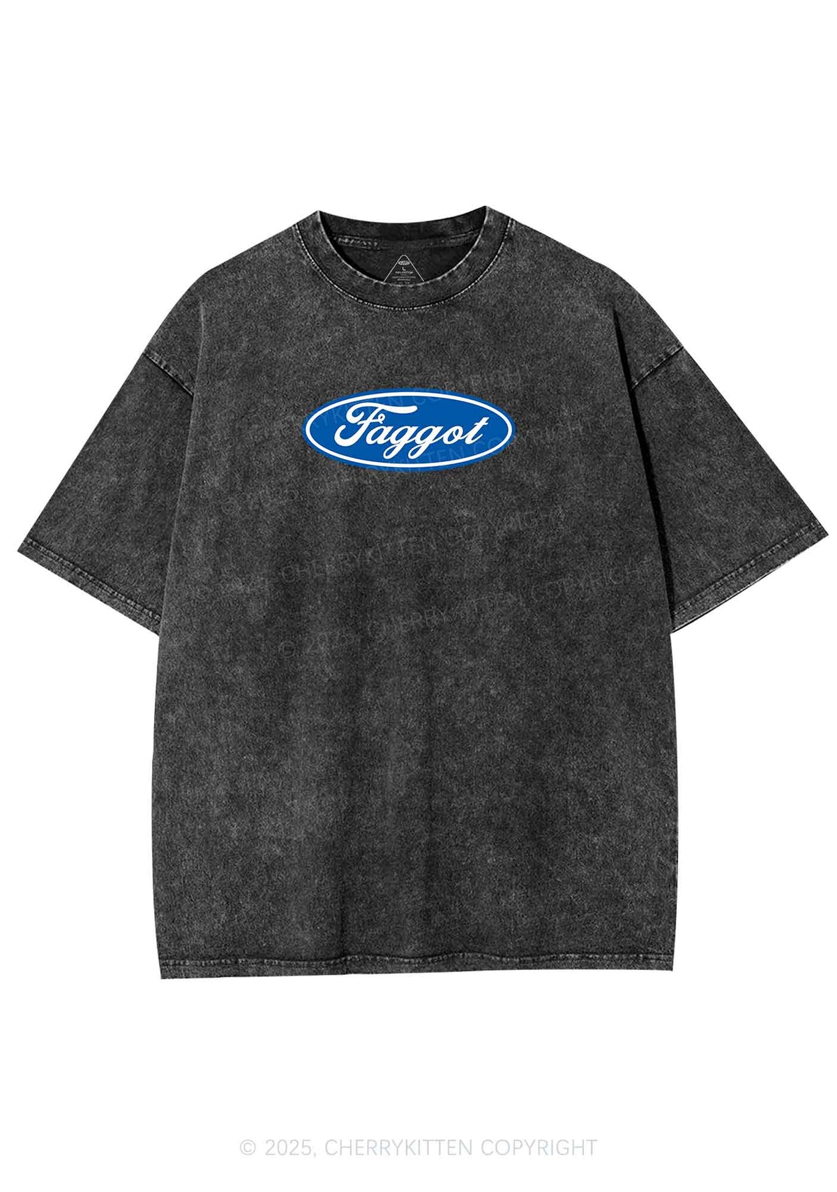 Faggot Pride Y2K Shirts Washed Tee Cherrykitten
