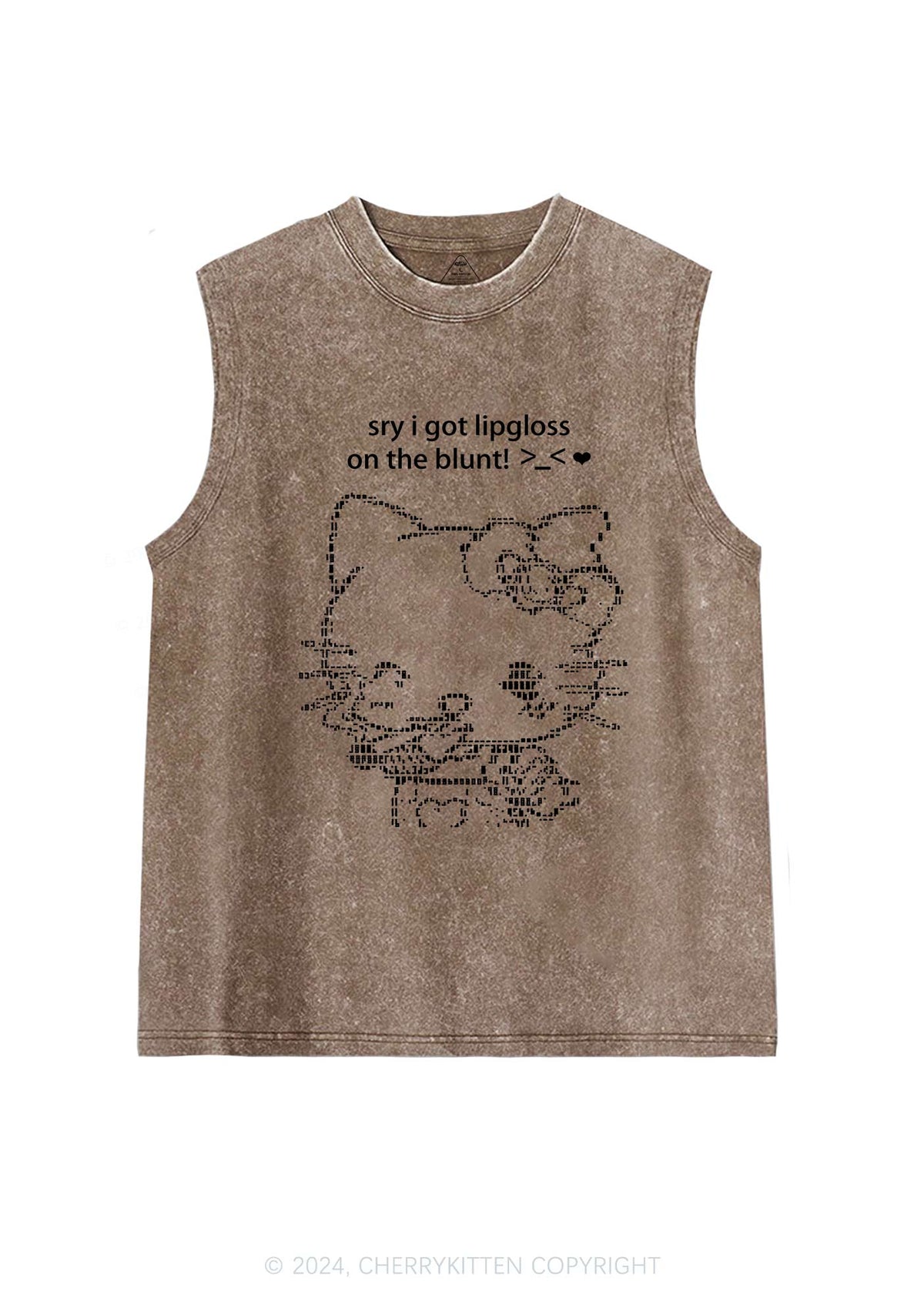 Sorry About Lipgloss Y2K Washed Tank Cherrykitten