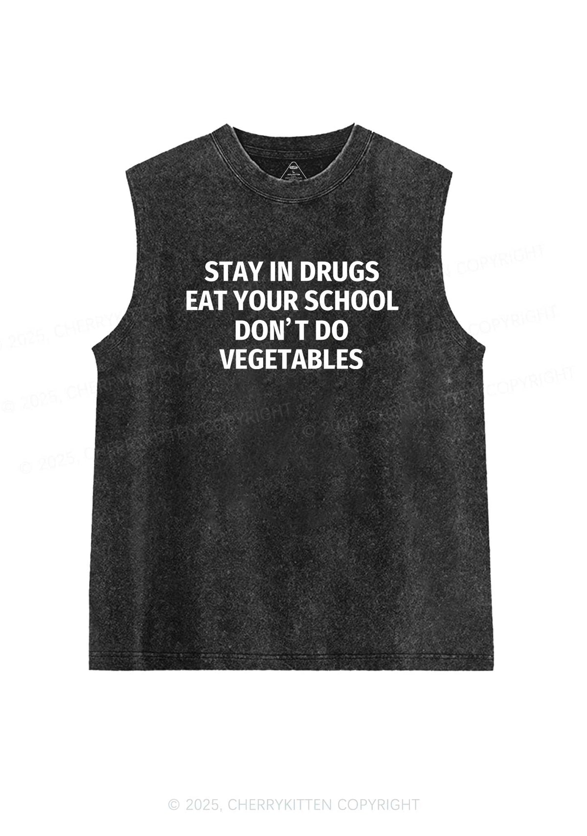 Stay In Drxgs Y2K Washed Tank Cherrykitten
