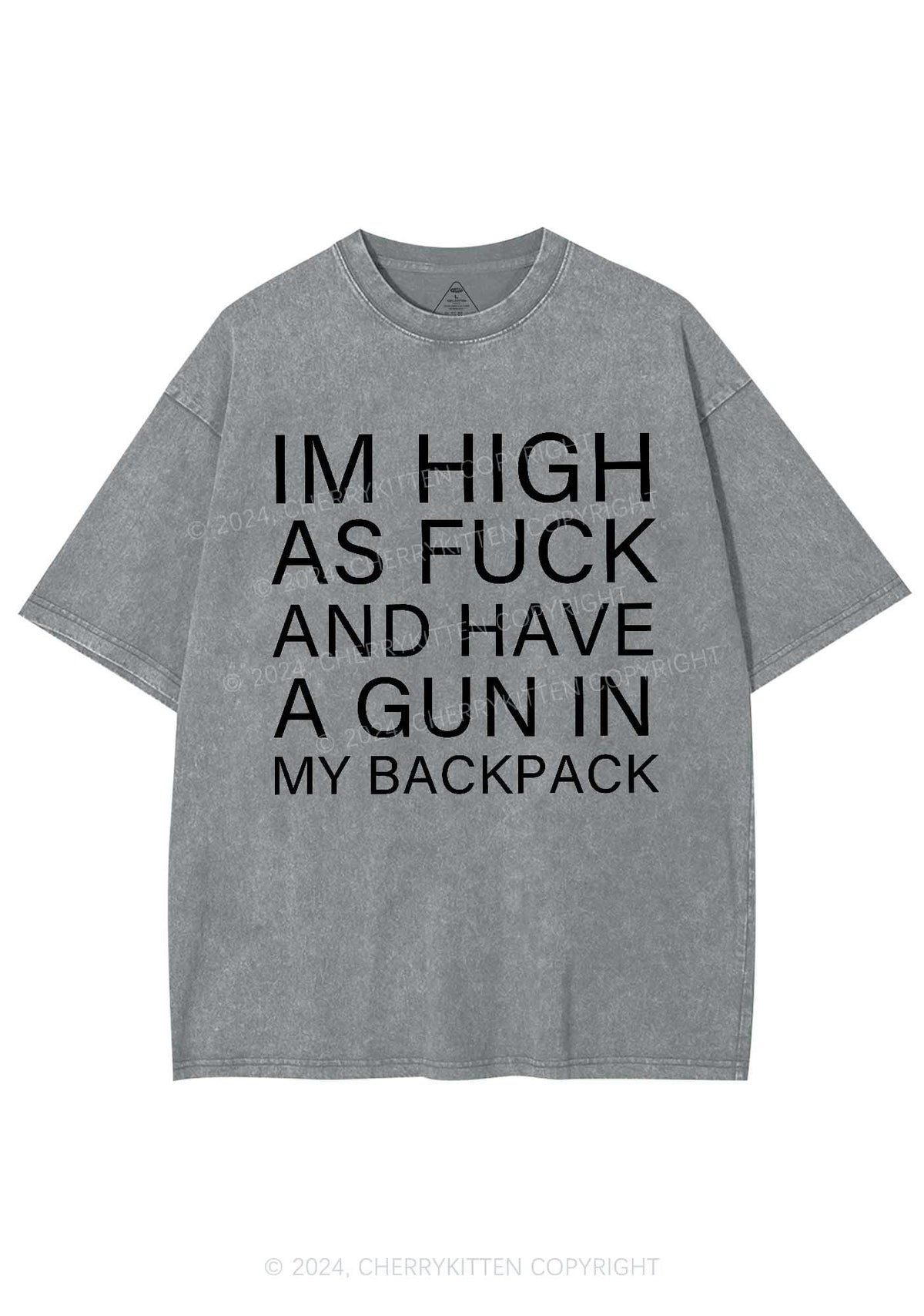 Im High Y2K Washed Tee Cherrykitten