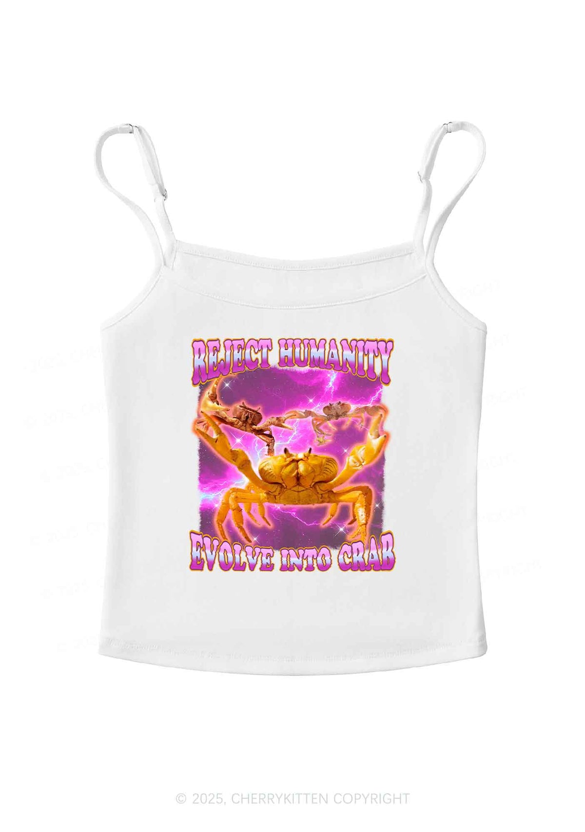 Reject Humanity Crab Y2K Spaghetti Strap Cami Cherrykitten