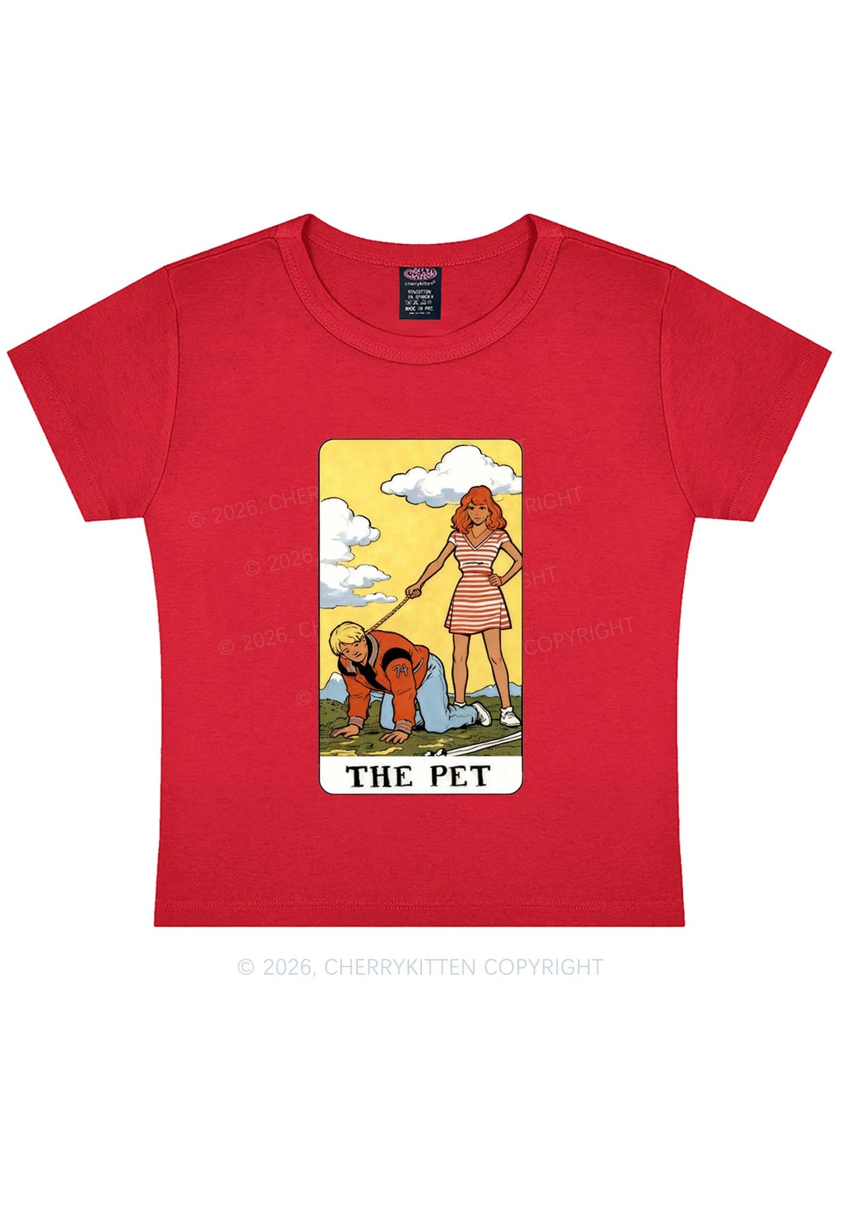The Pet Y2K Baby Tee Cherrykitten