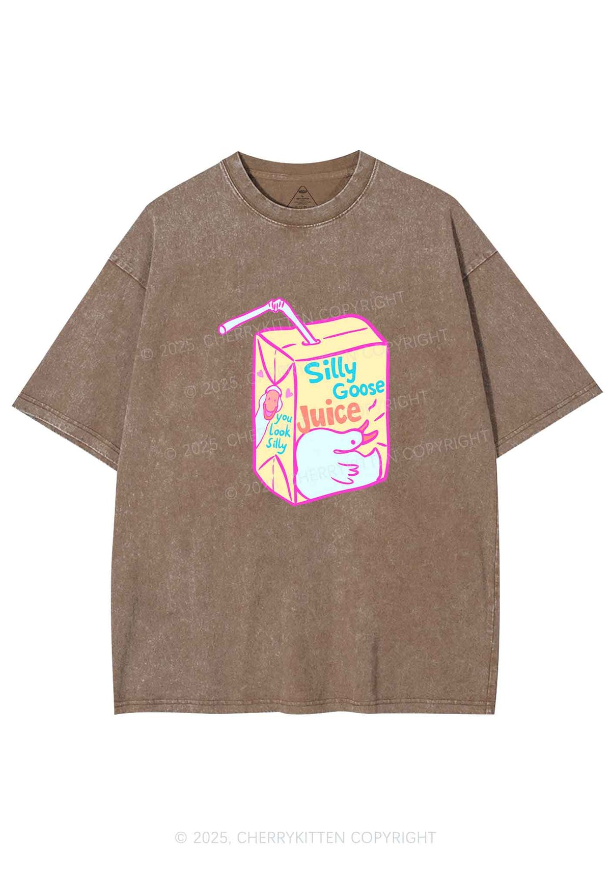 Look Silly Goose Juice Y2K Shirts Washed Tee Cherrykitten