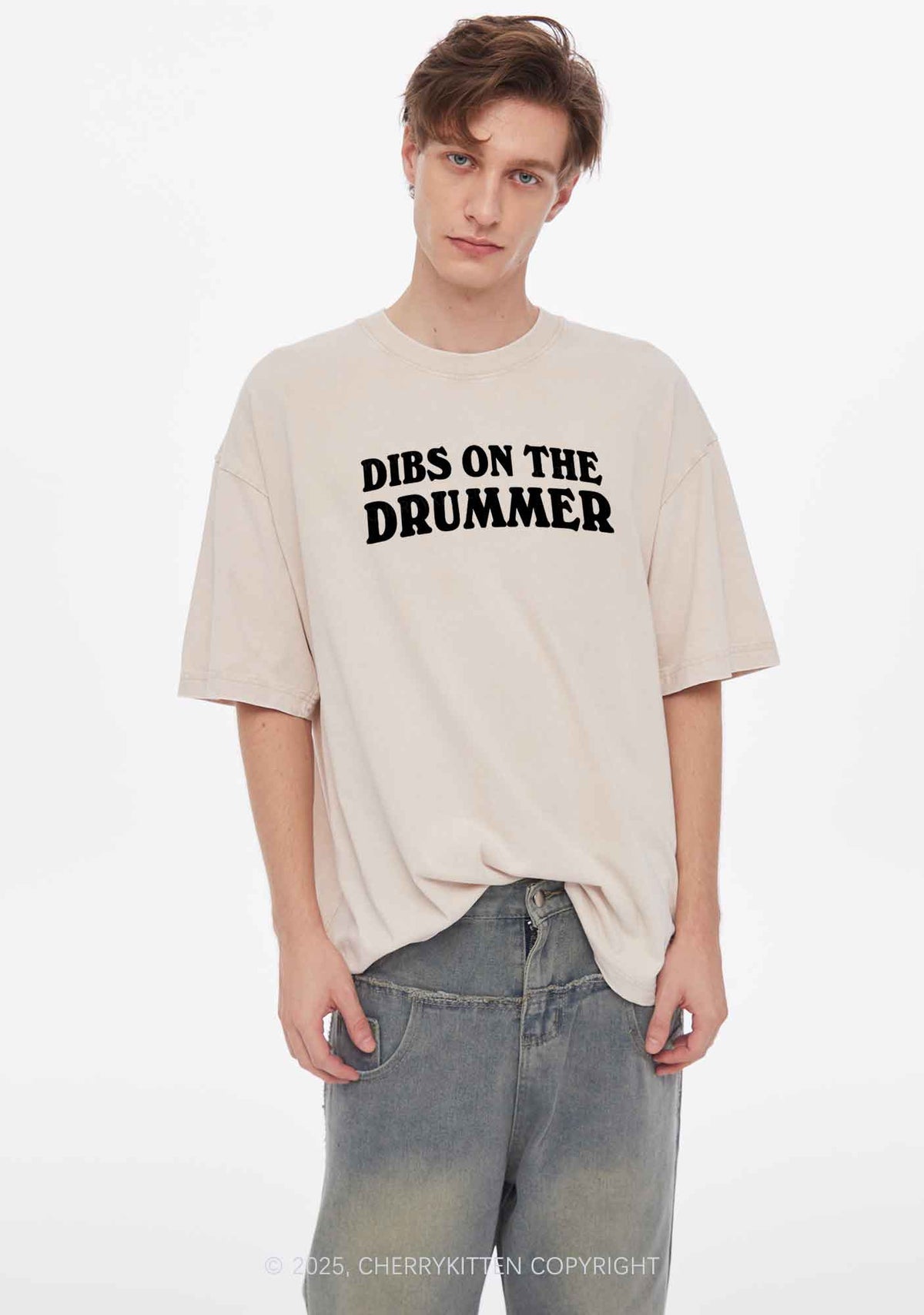 Dibs On The Drummer Y2K Shirts Washed Tee Cherrykitten