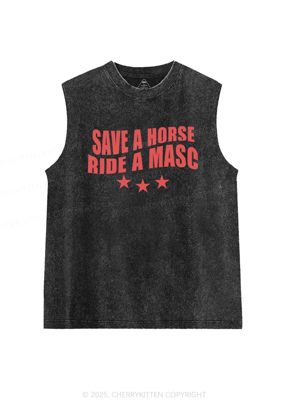 Ride A Masc Pride Y2K Washed Muscle Tank Cherrykitten