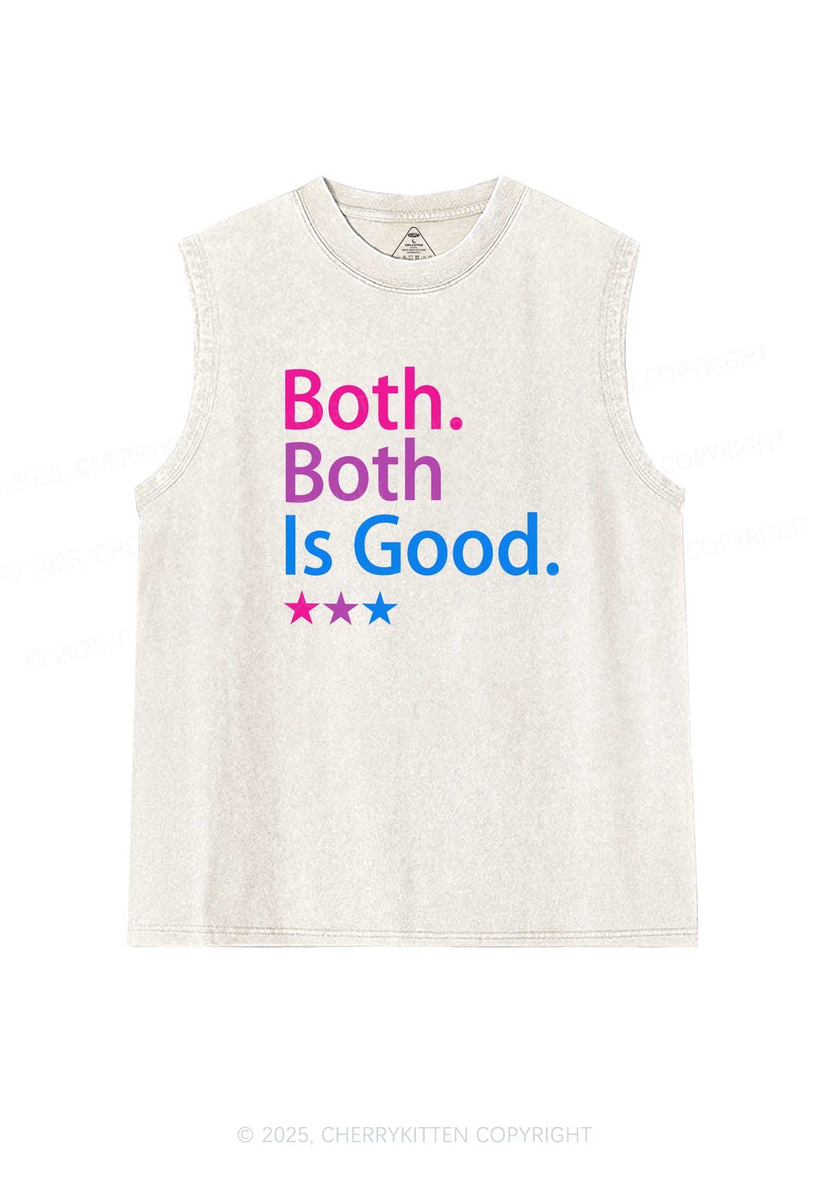 Both Is Good Pride Y2K Washed Muscle Tank Cherrykitten