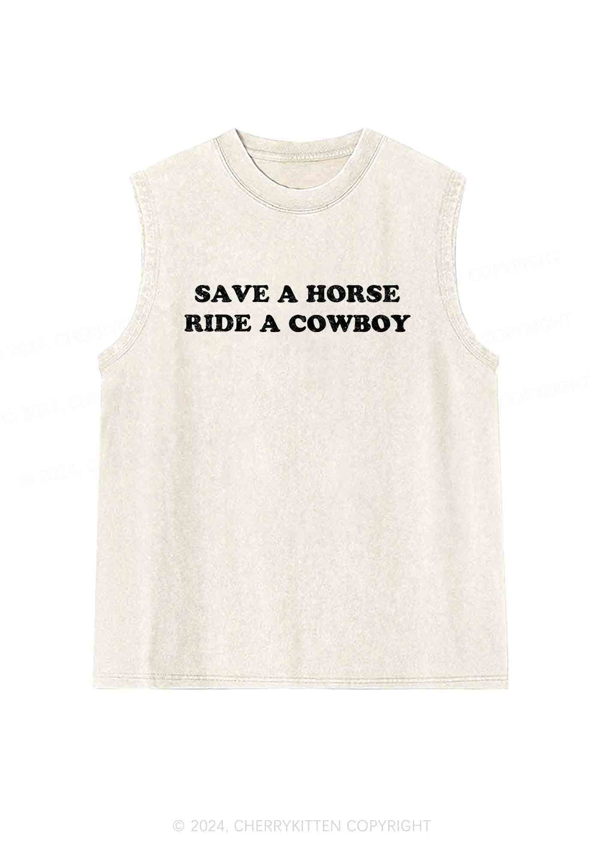 Save A Horse Y2K Washed Tank Cherrykitten