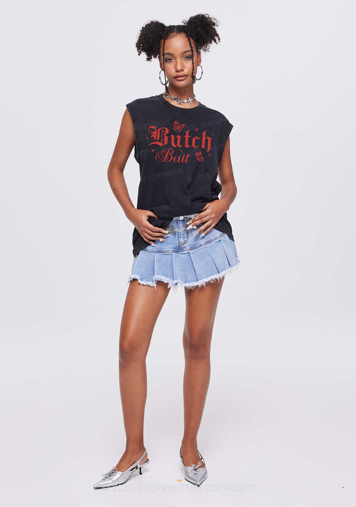 Butch Bait Pride Y2K Washed Muscle Tank Cherrykitten