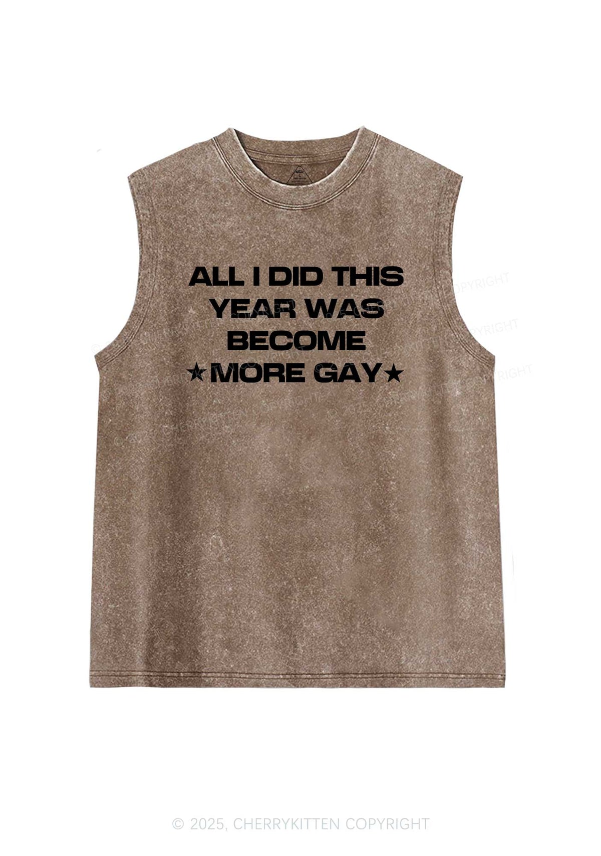 Become More Gay Pride Y2K Washed Muscle Tank Cherrykitten