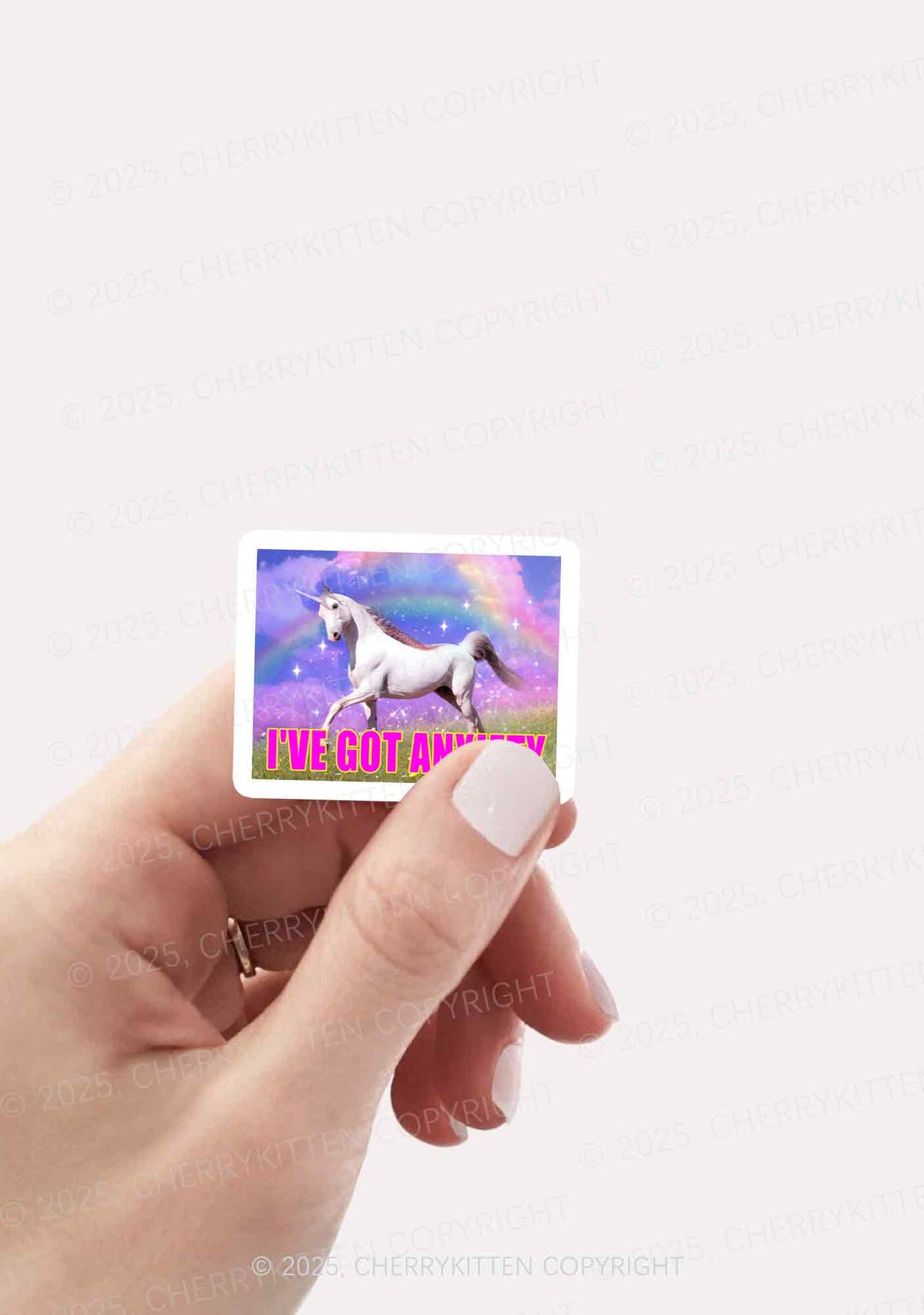 I've Got Anxiety 1Pc Y2K Sticker Cherrykitten