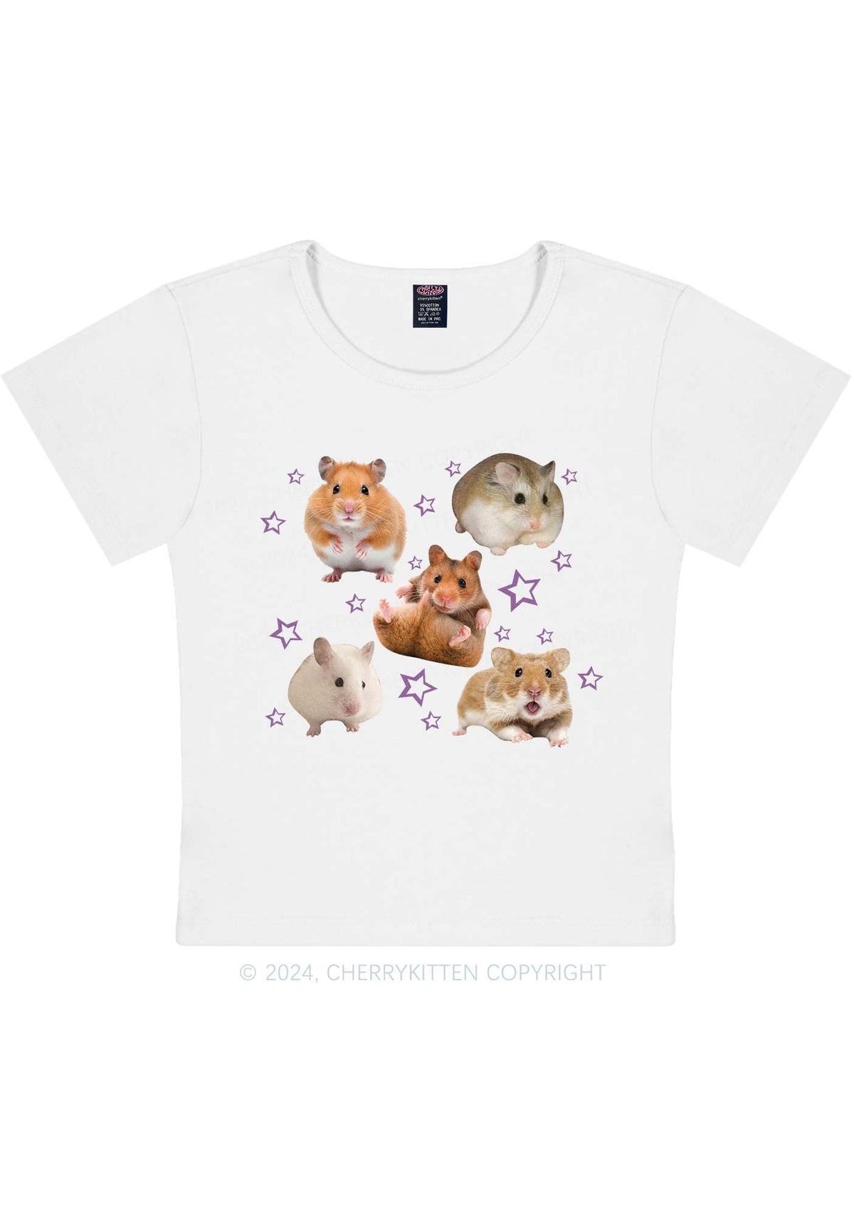 Cute Hamsters Y2K Baby Tee Cherrykitten