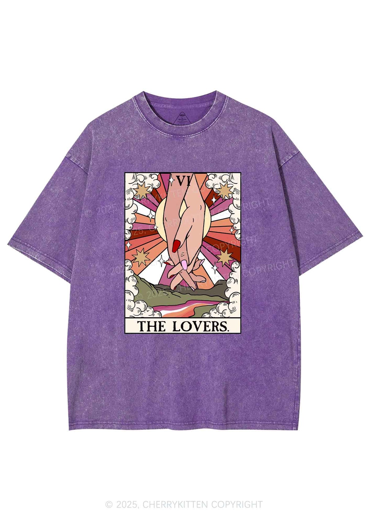 The Lesbian Lovers Y2K Shirts Washed Tee Cherrykitten