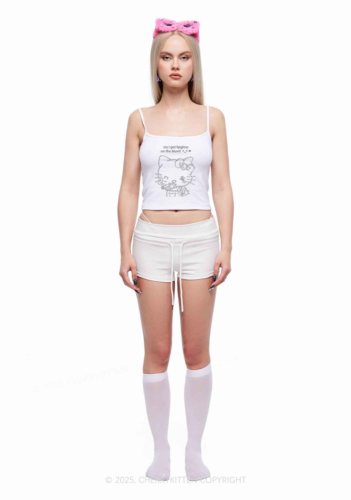 Sorry About Lipgloss Y2K Spaghetti Strap Cami Cherrykitten