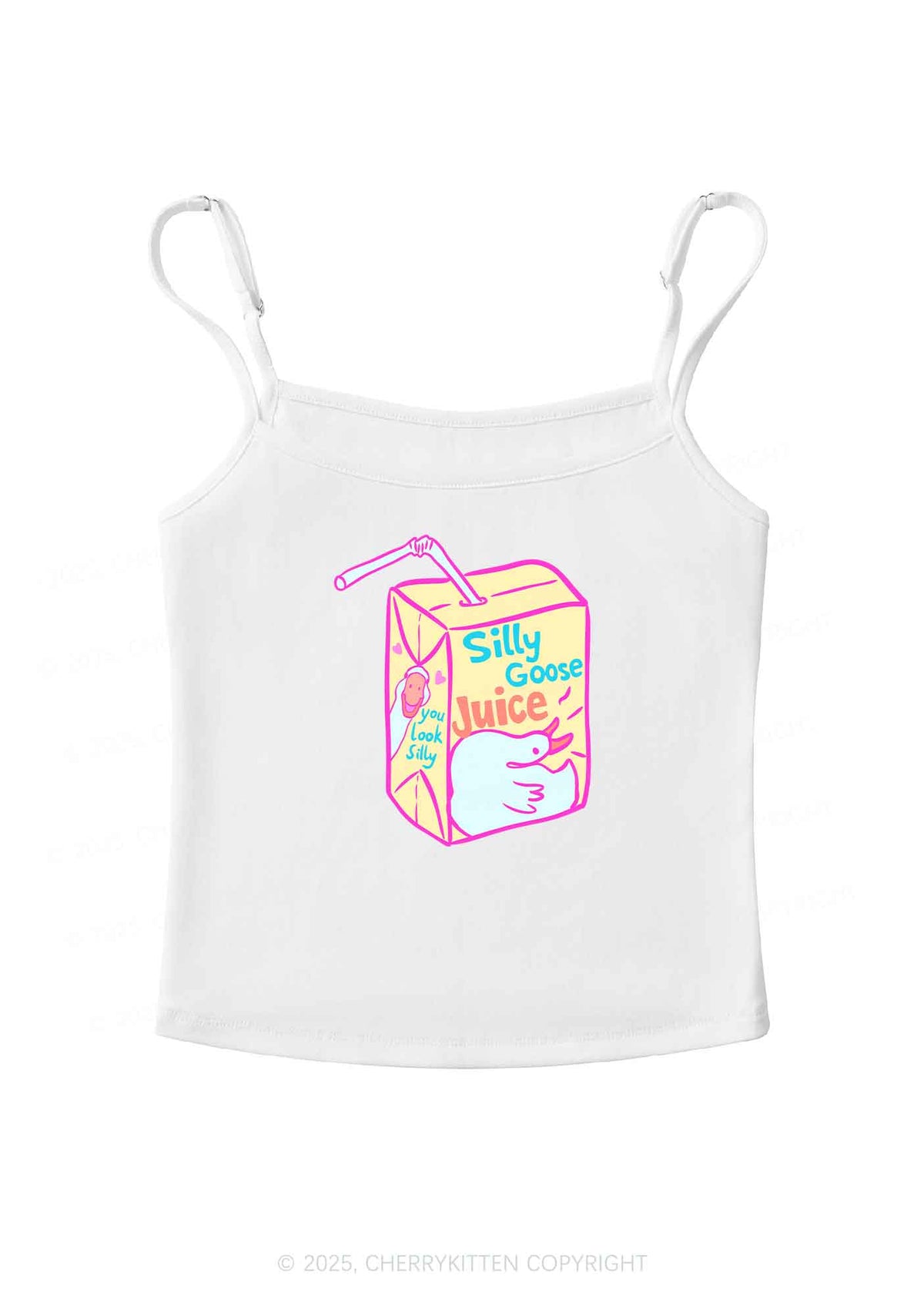 Look Silly Goose Juice Y2K Spaghetti Strap Cami Cherrykitten