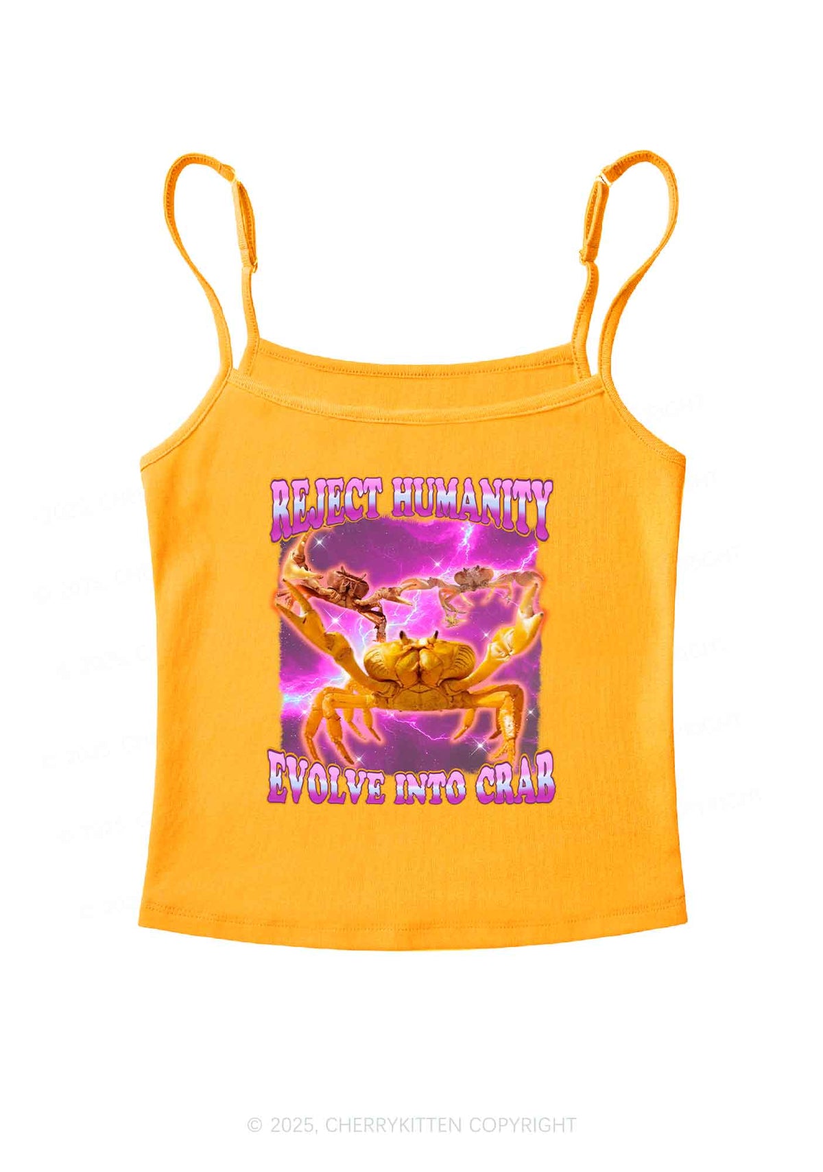 Reject Humanity Crab Y2K Spaghetti Strap Cami Cherrykitten
