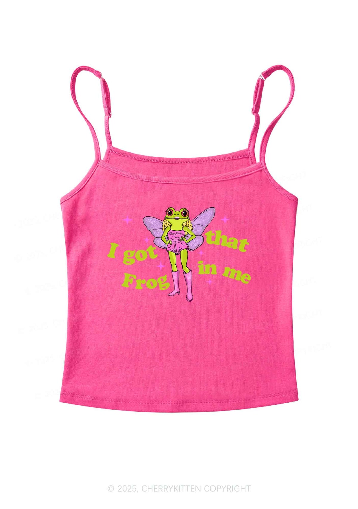 I Got That Frog Y2K Spaghetti Strap Cami Cherrykitten