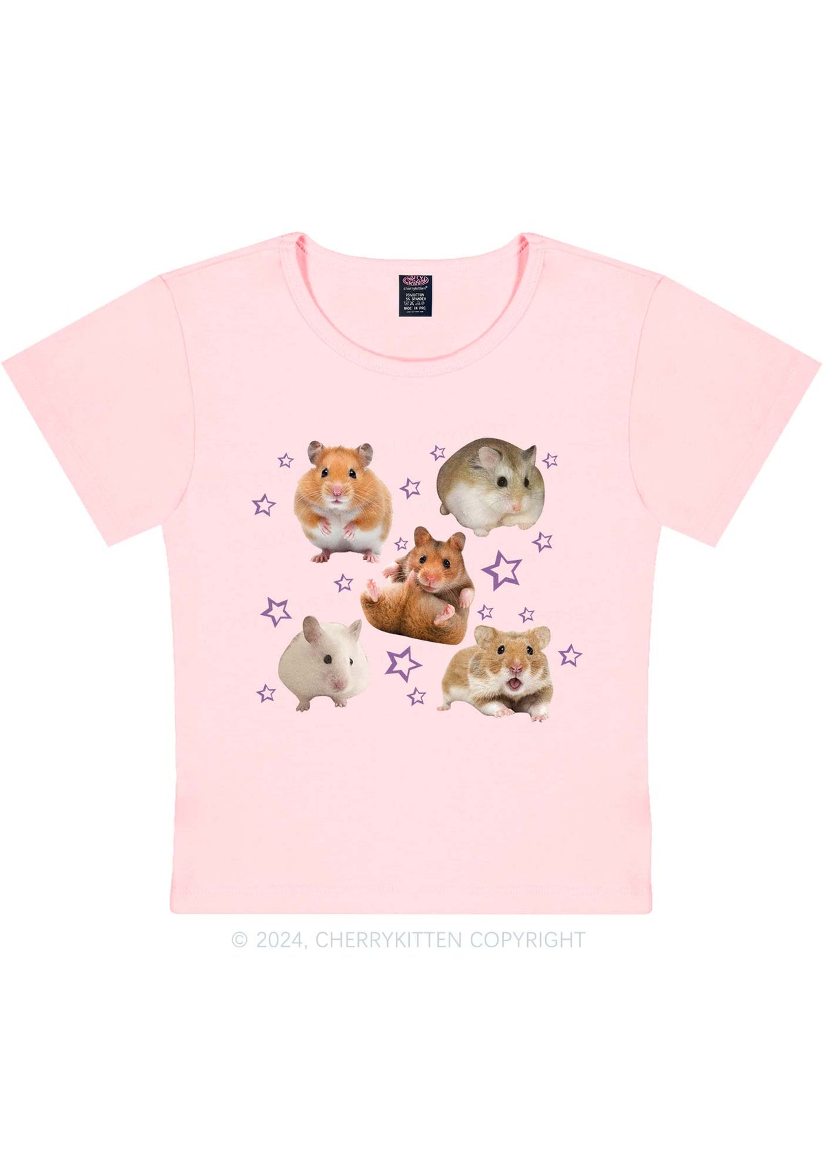 Cute Hamsters Y2K Baby Tee Cherrykitten