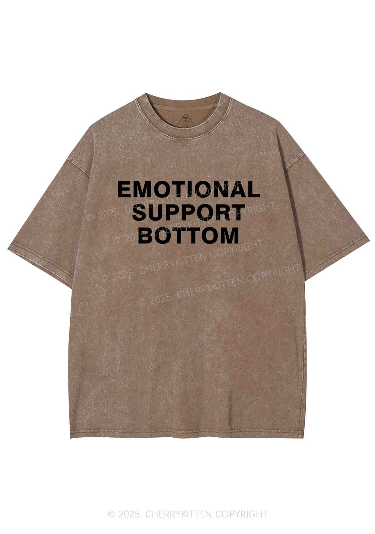 Emotional Support Bottom Pride Y2K Shirts Washed Tee Cherrykitten