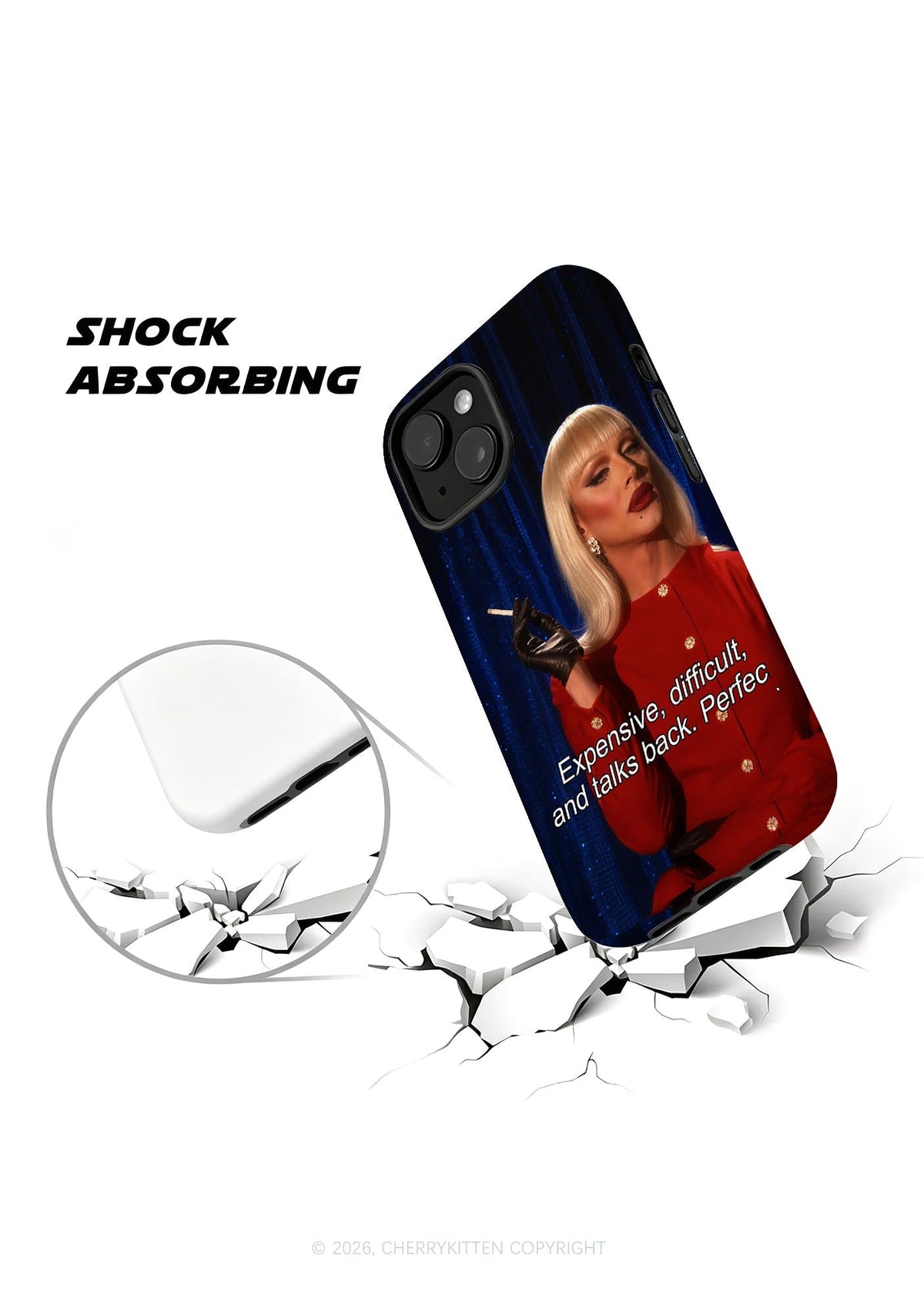 Expensive Difficult And Talks Back Y2K Phone Case Cherrykitten