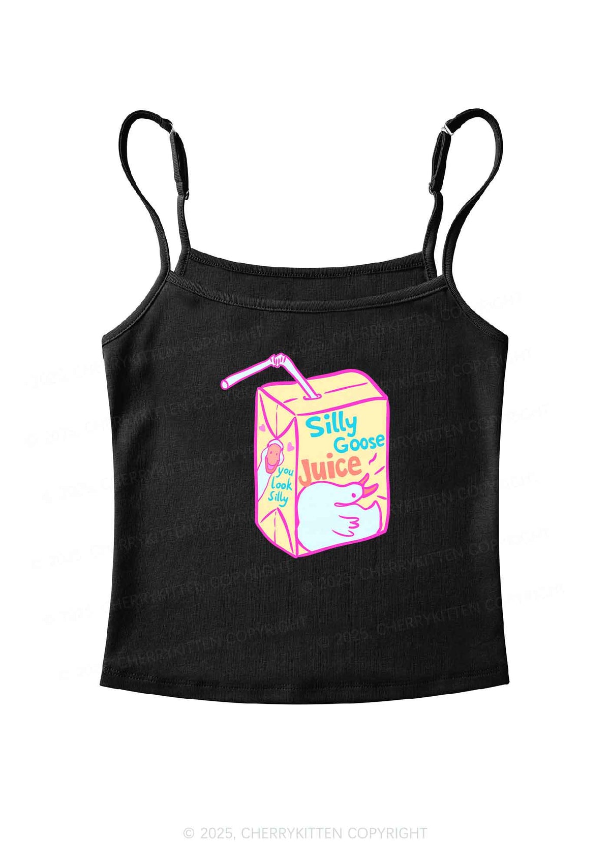 Look Silly Goose Juice Y2K Spaghetti Strap Cami Cherrykitten