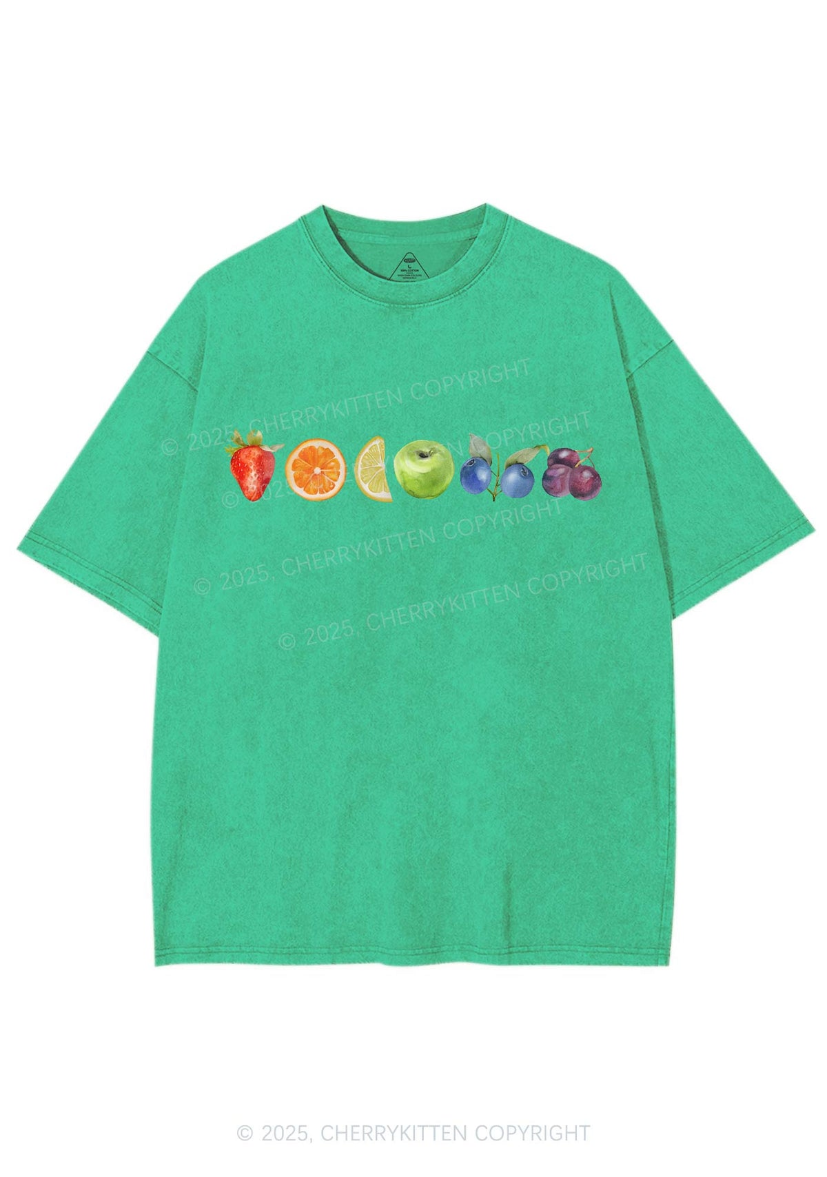 Six Fruity Y2K Shirts Washed Tee Cherrykitten