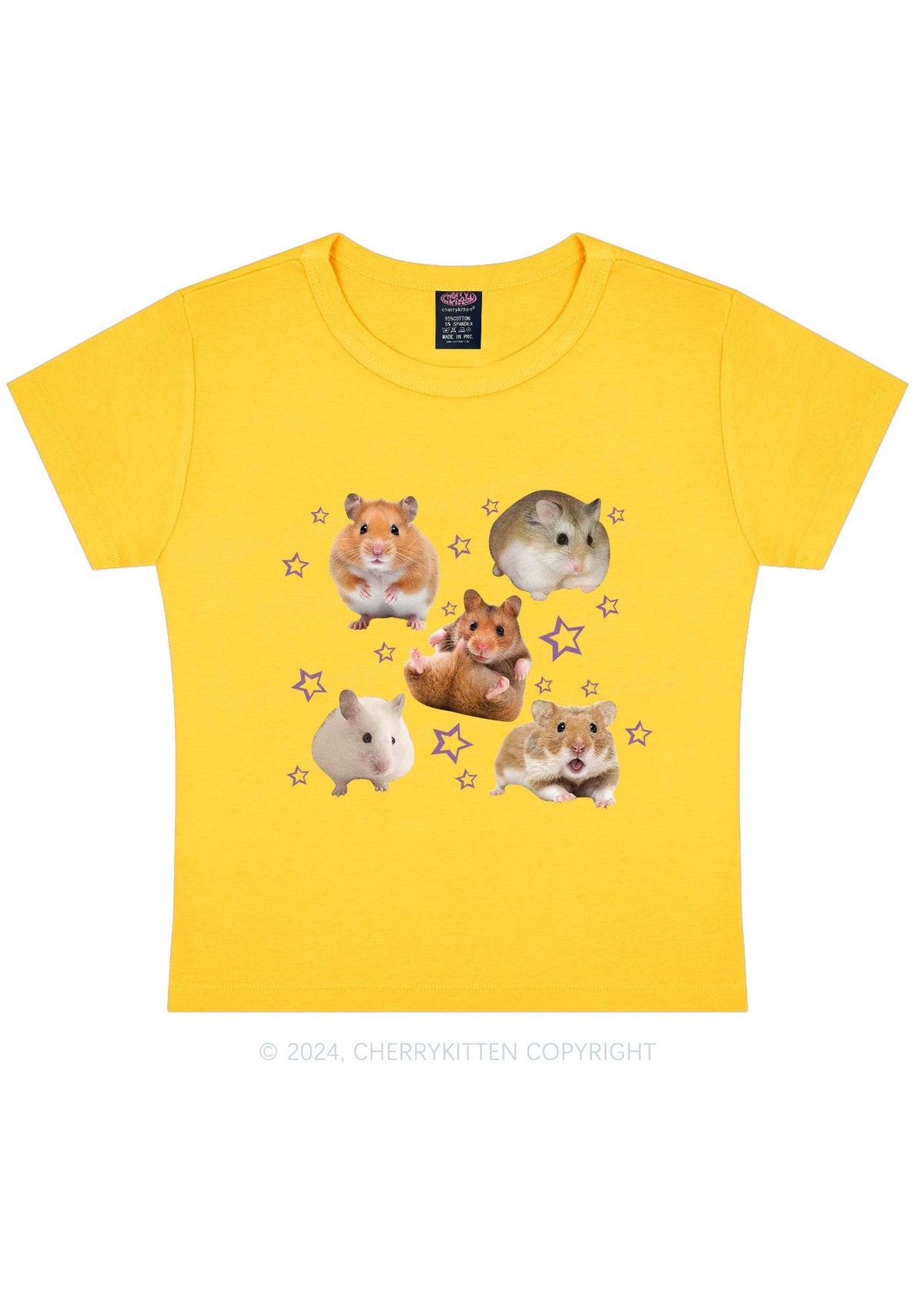 Cute Hamsters Y2K Baby Tee Cherrykitten