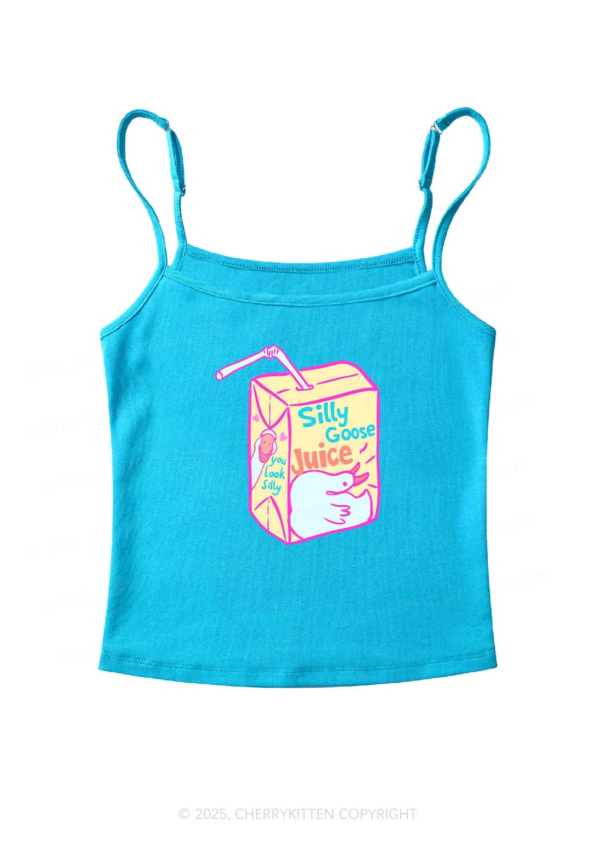 Look Silly Goose Juice Y2K Spaghetti Strap Cami Cherrykitten