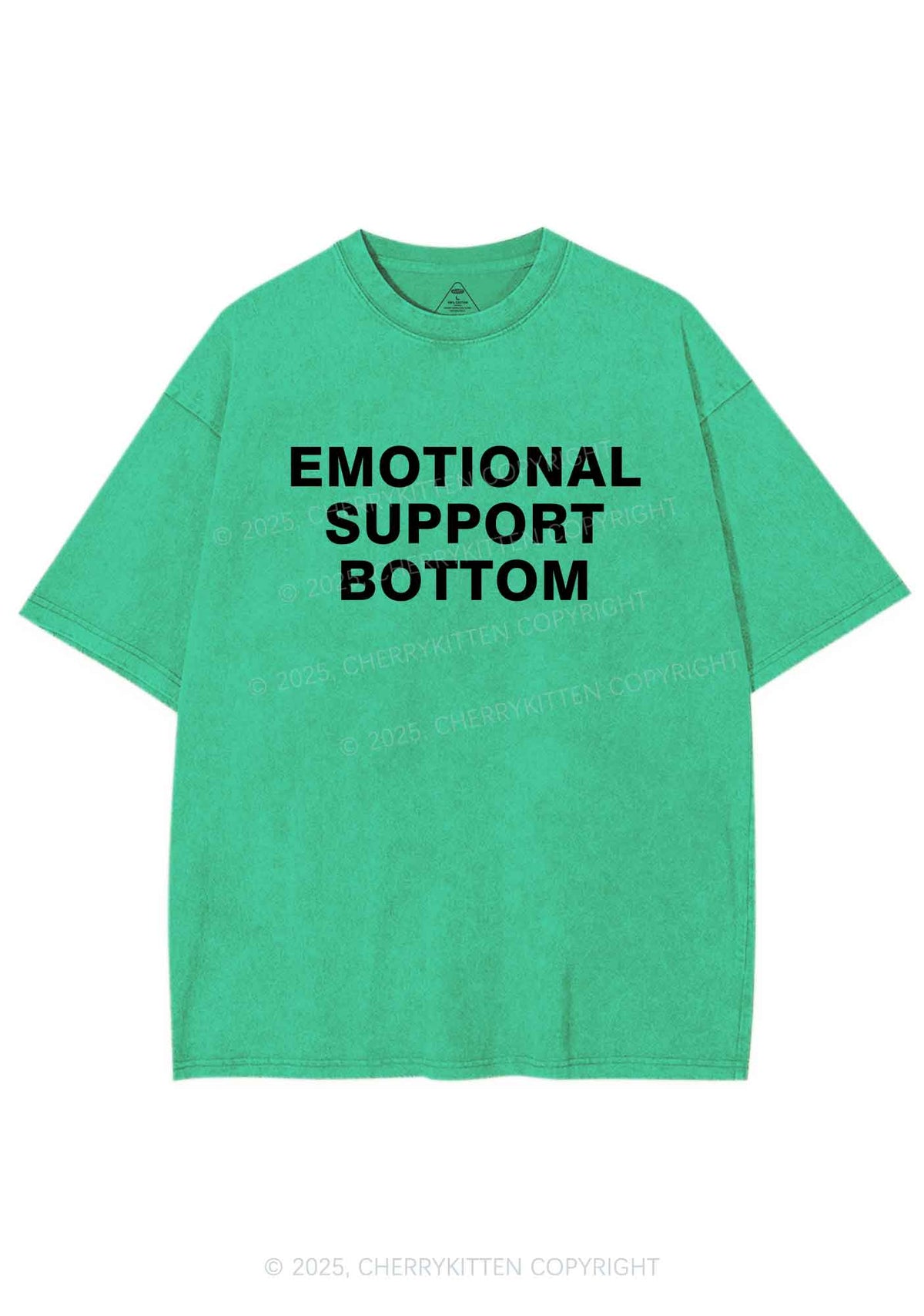 Emotional Support Bottom Pride Y2K Shirts Washed Tee Cherrykitten