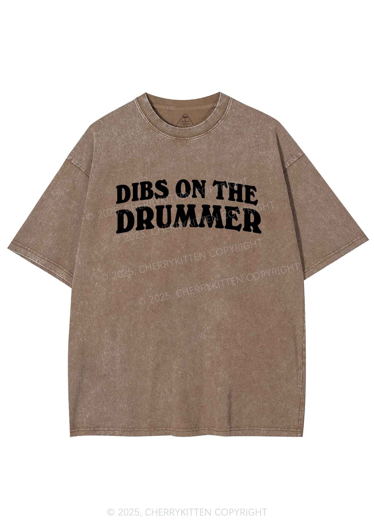 Dibs On The Drummer Y2K Shirts Washed Tee Cherrykitten