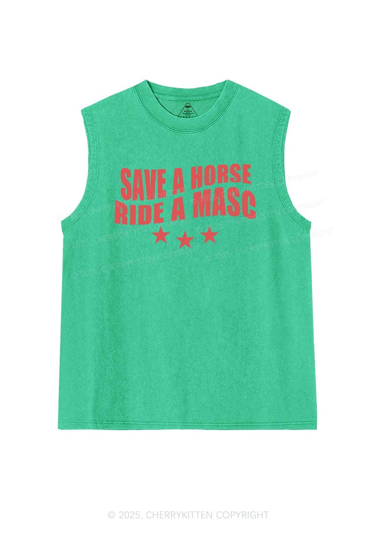 Ride A Masc Pride Y2K Washed Muscle Tank Cherrykitten